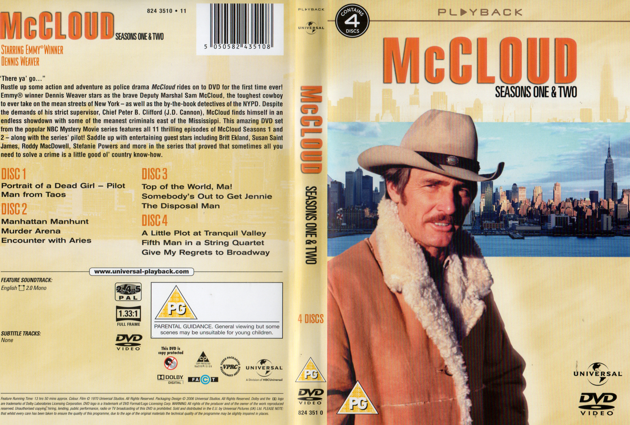 Jaquette DVD McCloud Saison 1-2 Zone 1