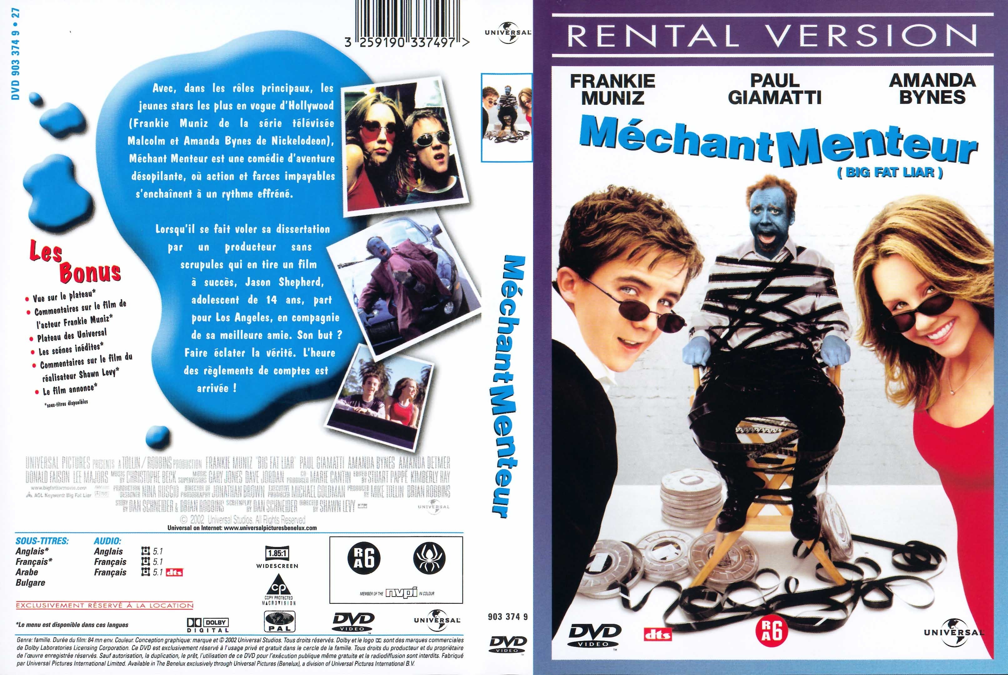 Jaquette DVD Mchant menteur