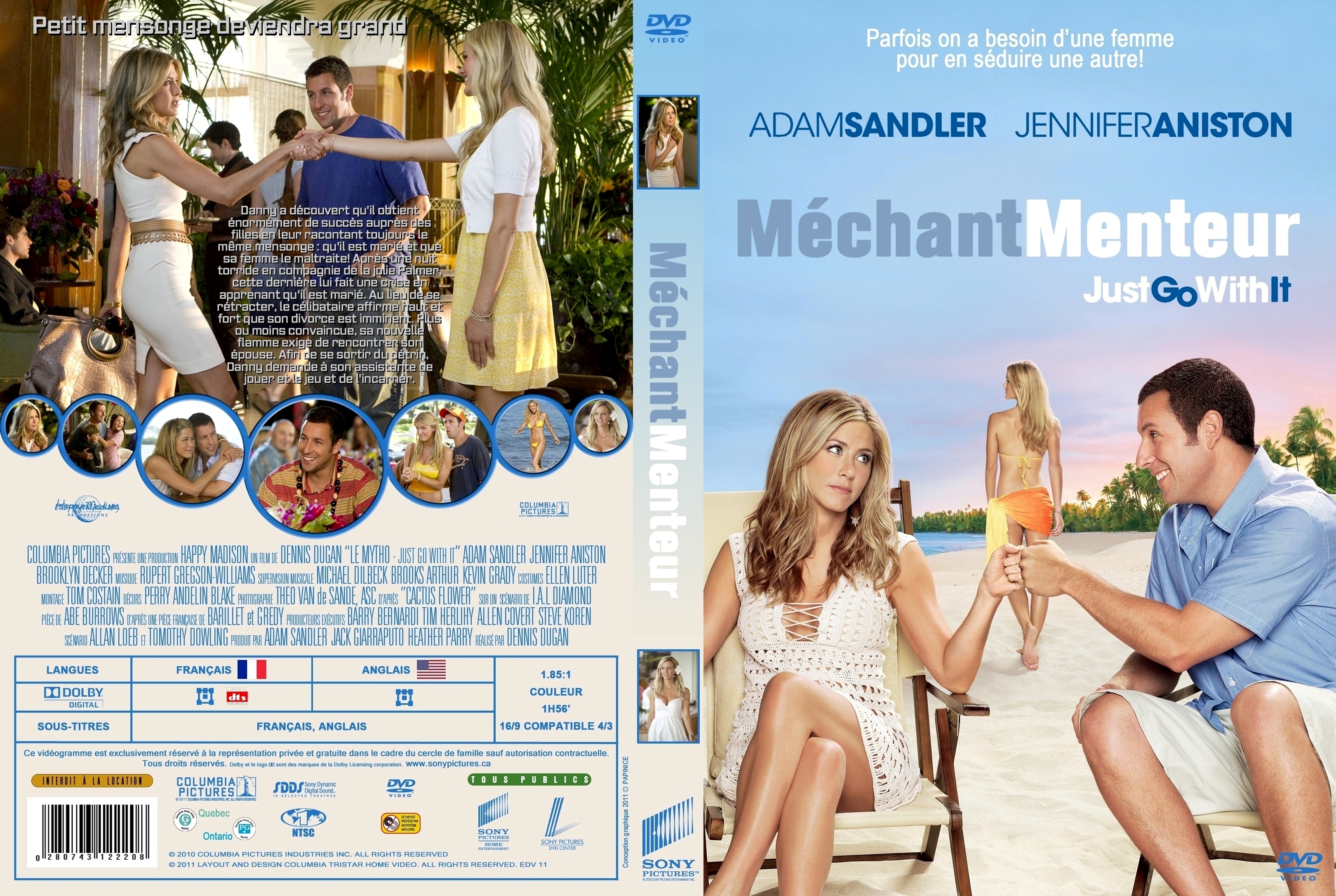 Jaquette DVD Mchant menteur - Just go whit it (Canadienne) custom