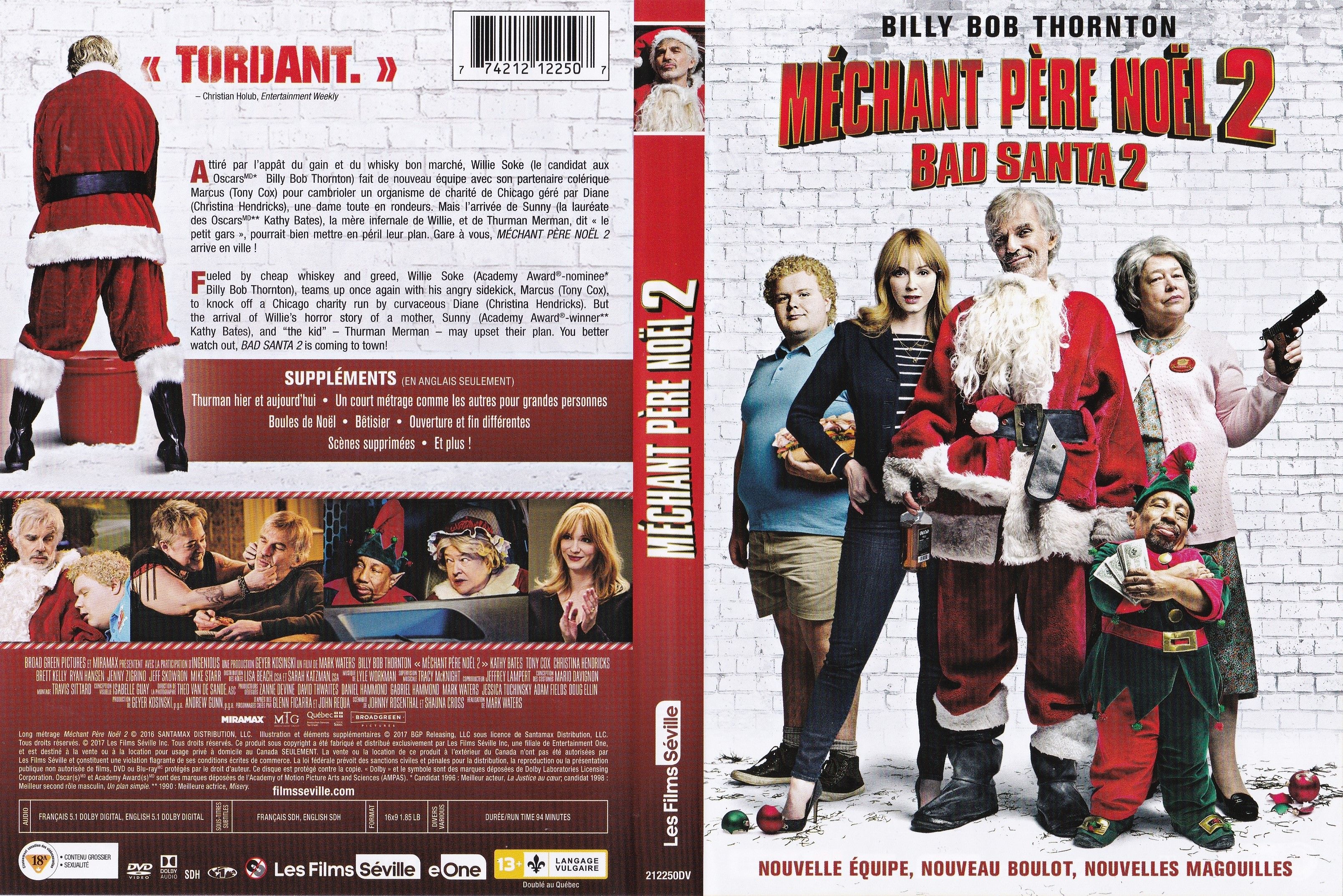 Jaquette DVD Mechant pere noel 2 - Bad santa 2 (canadienne)