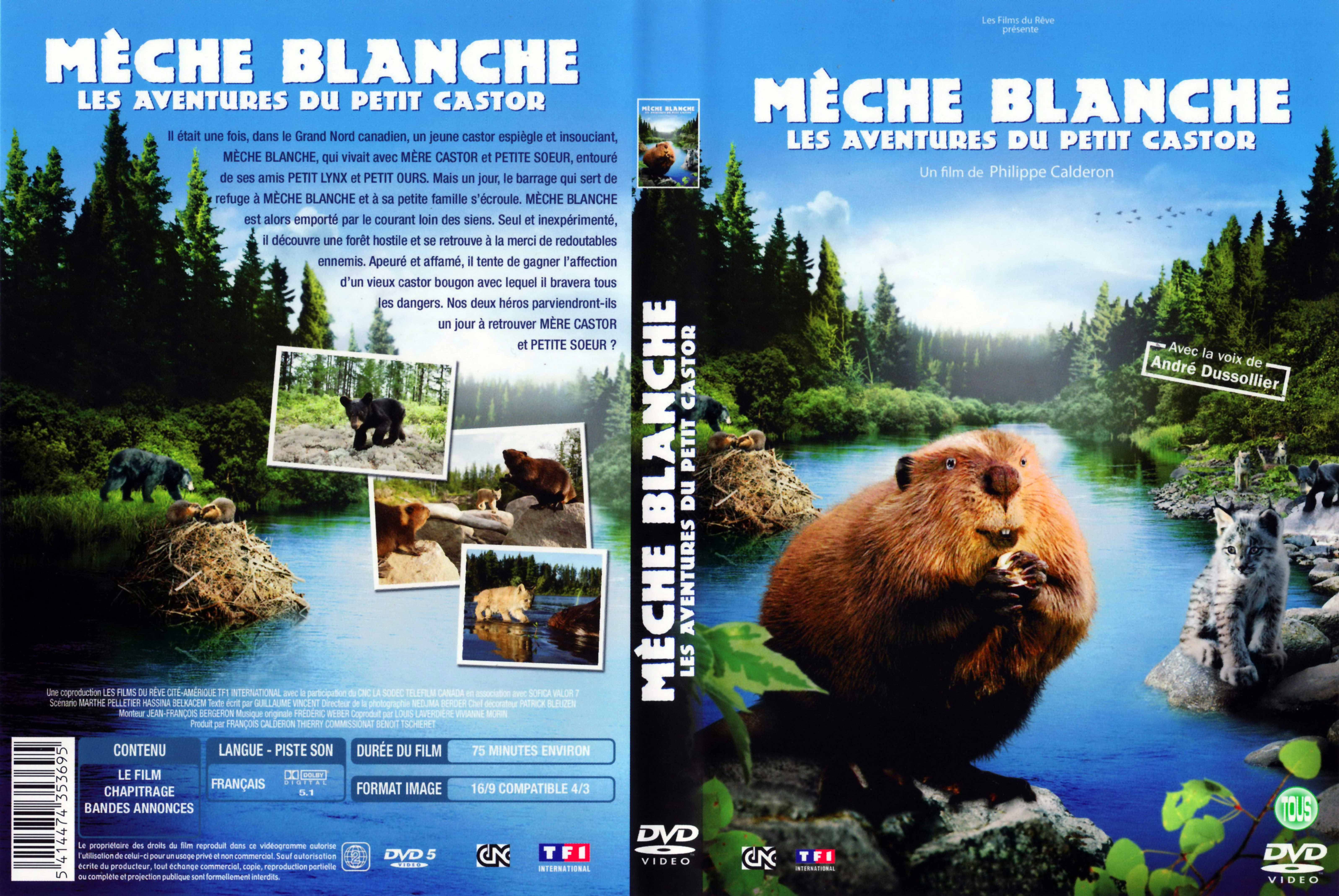 Jaquette DVD Meche blanche les aventures du petit castor