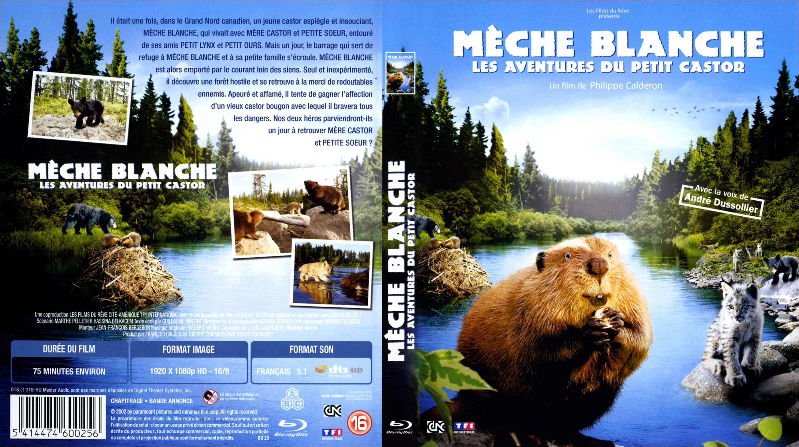 Jaquette DVD Meche blanche les aventures du petit castor (BLU-RAY)