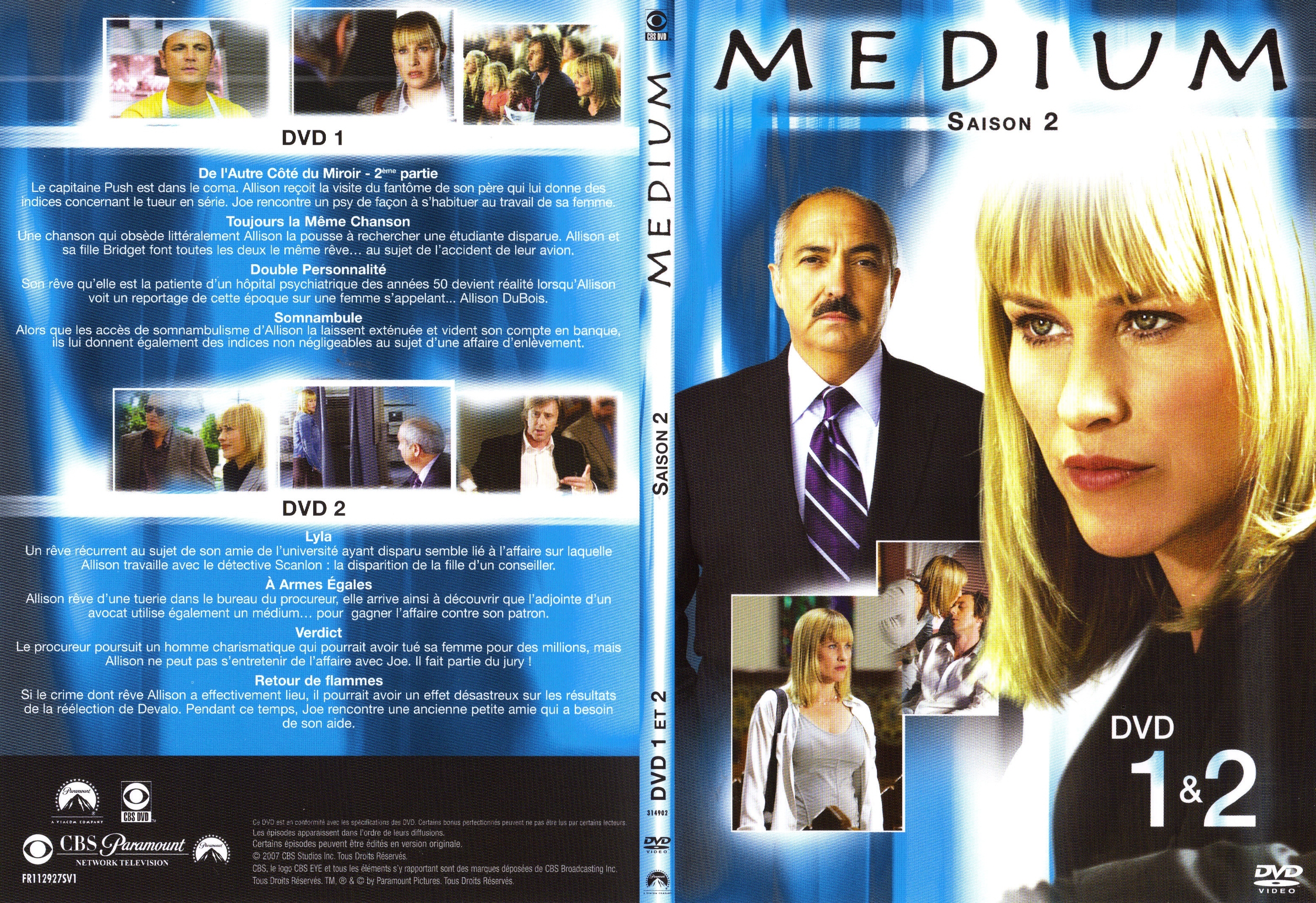 Jaquette DVD Medium Saison 2 DVD 1