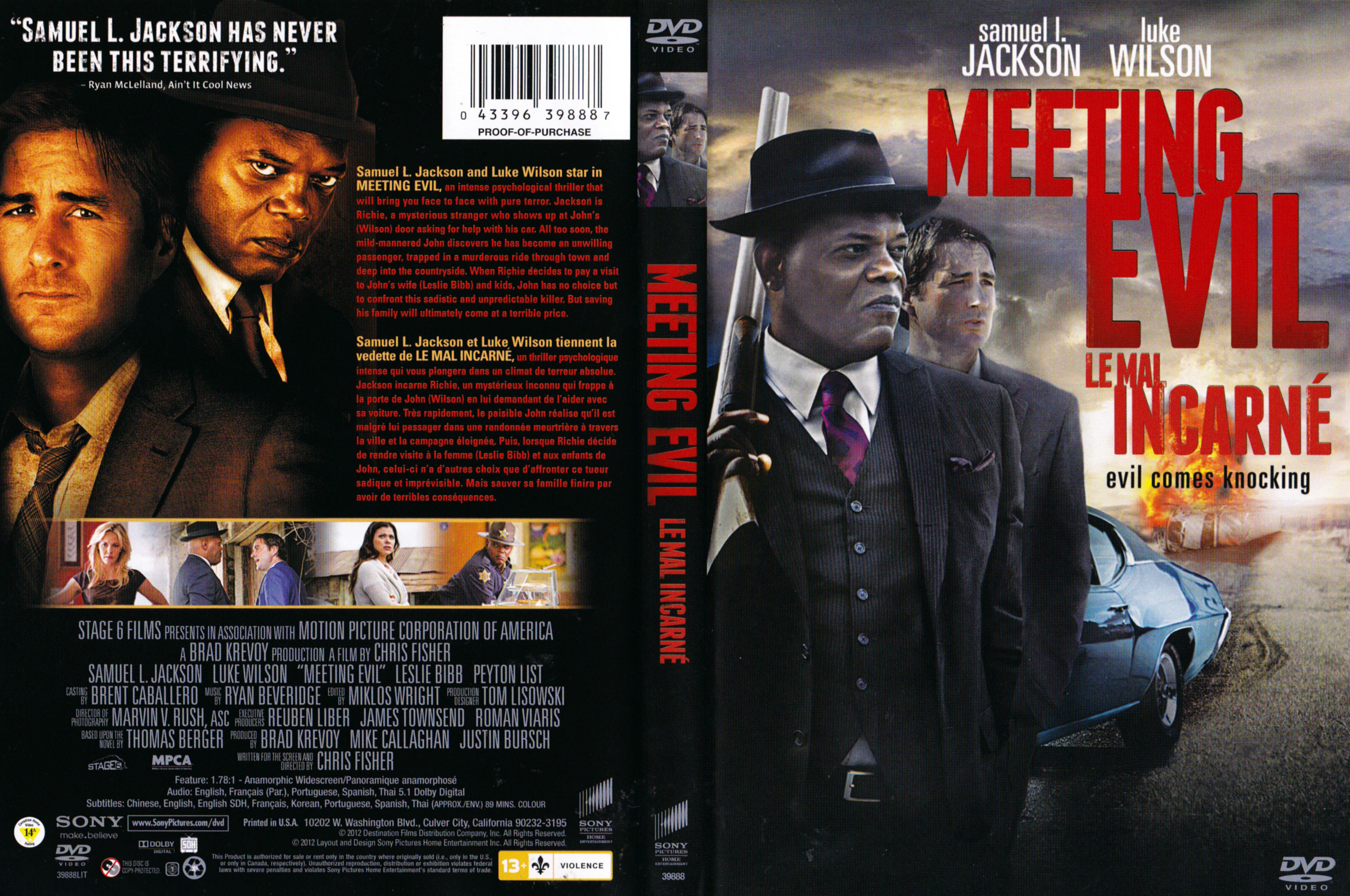 Jaquette DVD Meeting evil - Le mal incarn (Canadienne)