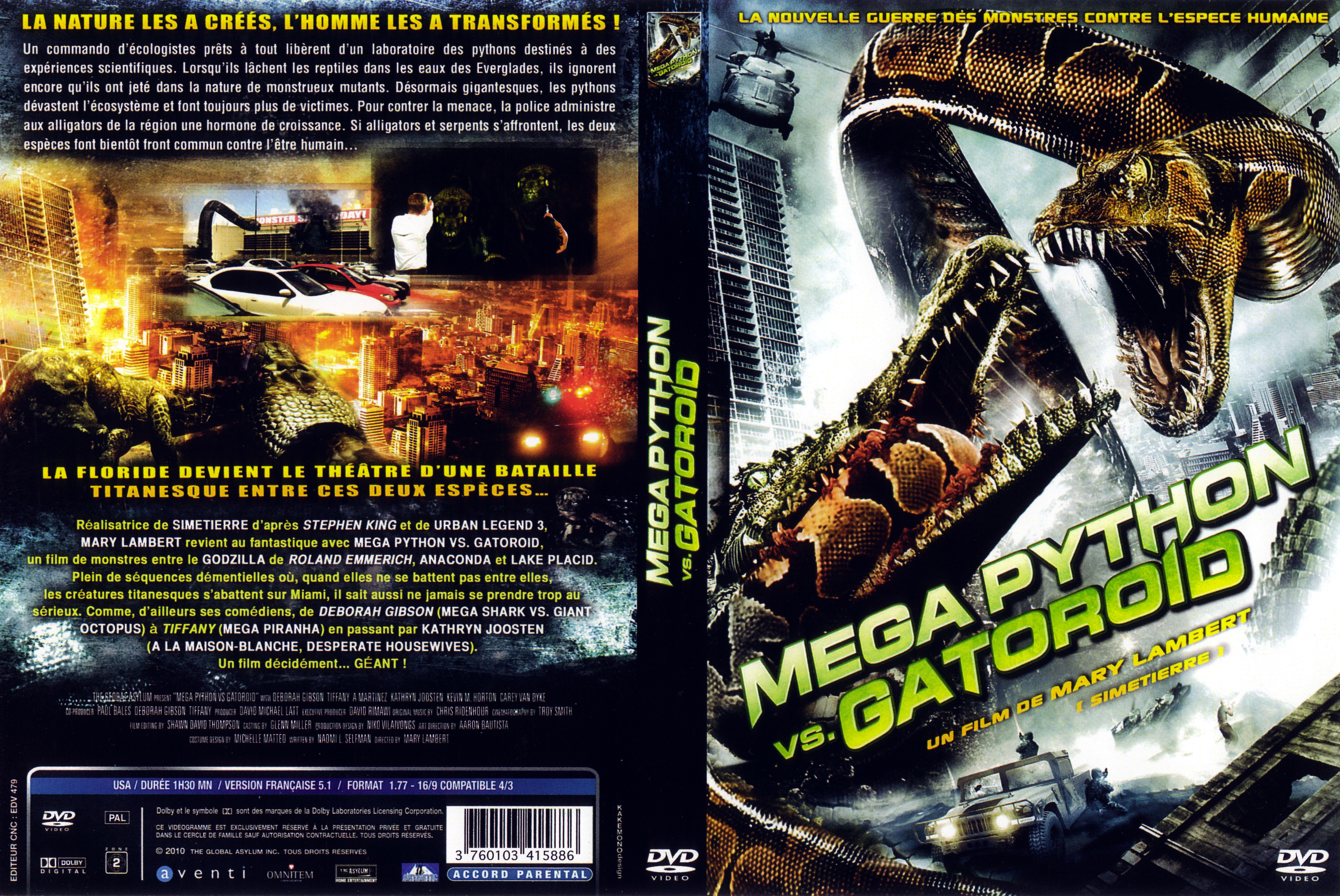 Jaquette DVD Mega Python VS Gatoroid