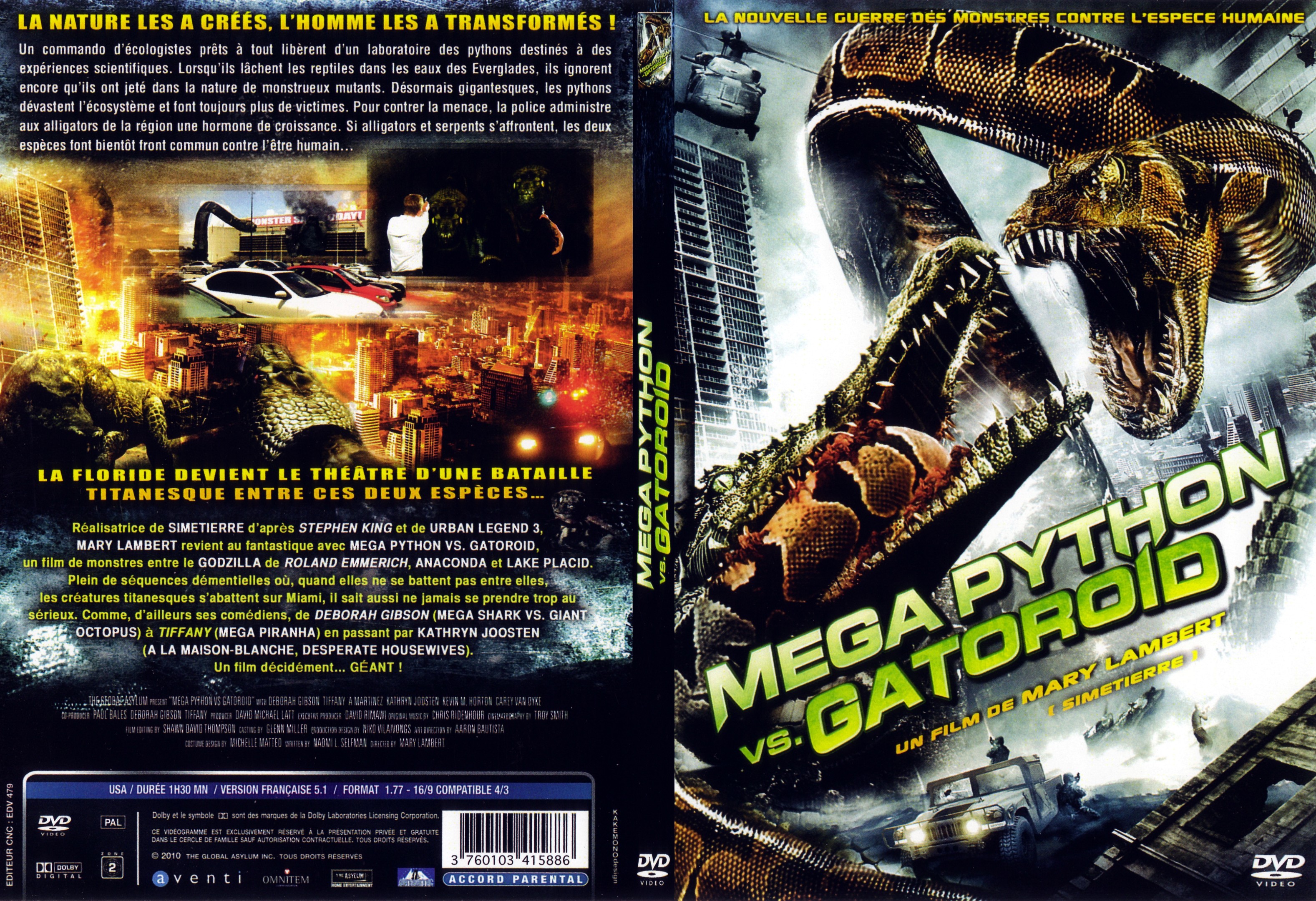 Jaquette DVD Mega Python VS Gatoroid - SLIM