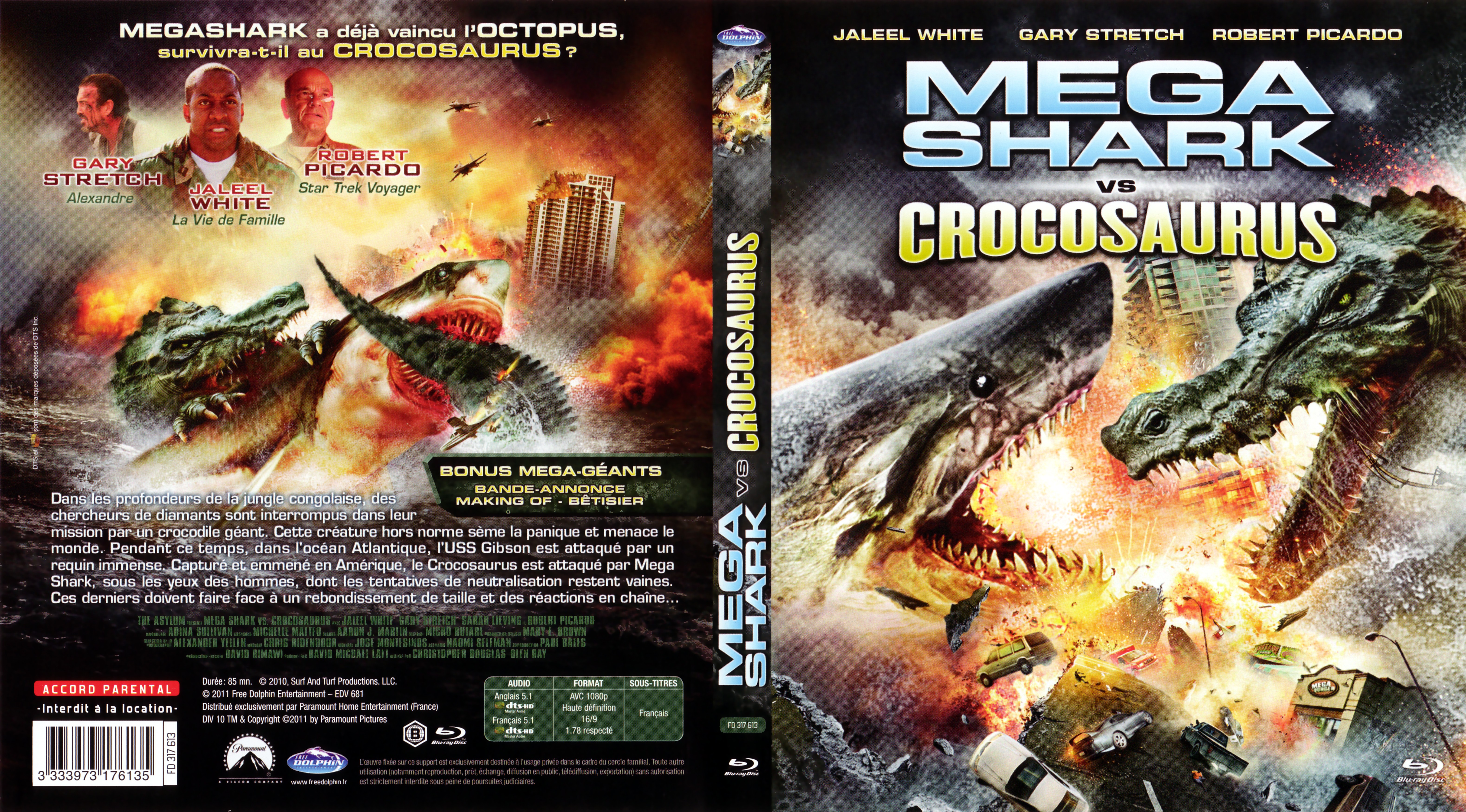 Jaquette DVD Mega Shark vs Crocosaurus (BLU-RAY)