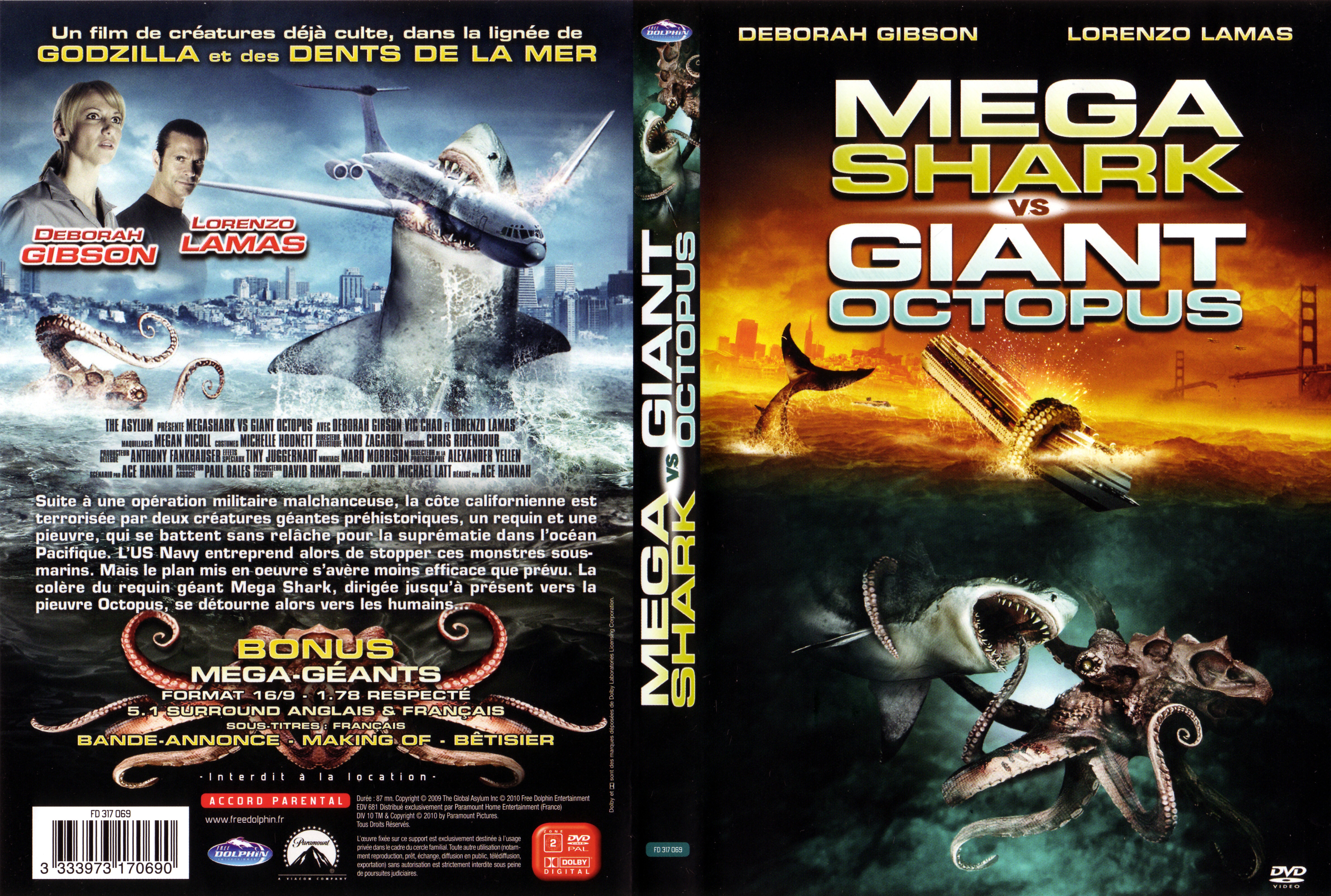 Jaquette DVD Mega shark vs Giant octopus