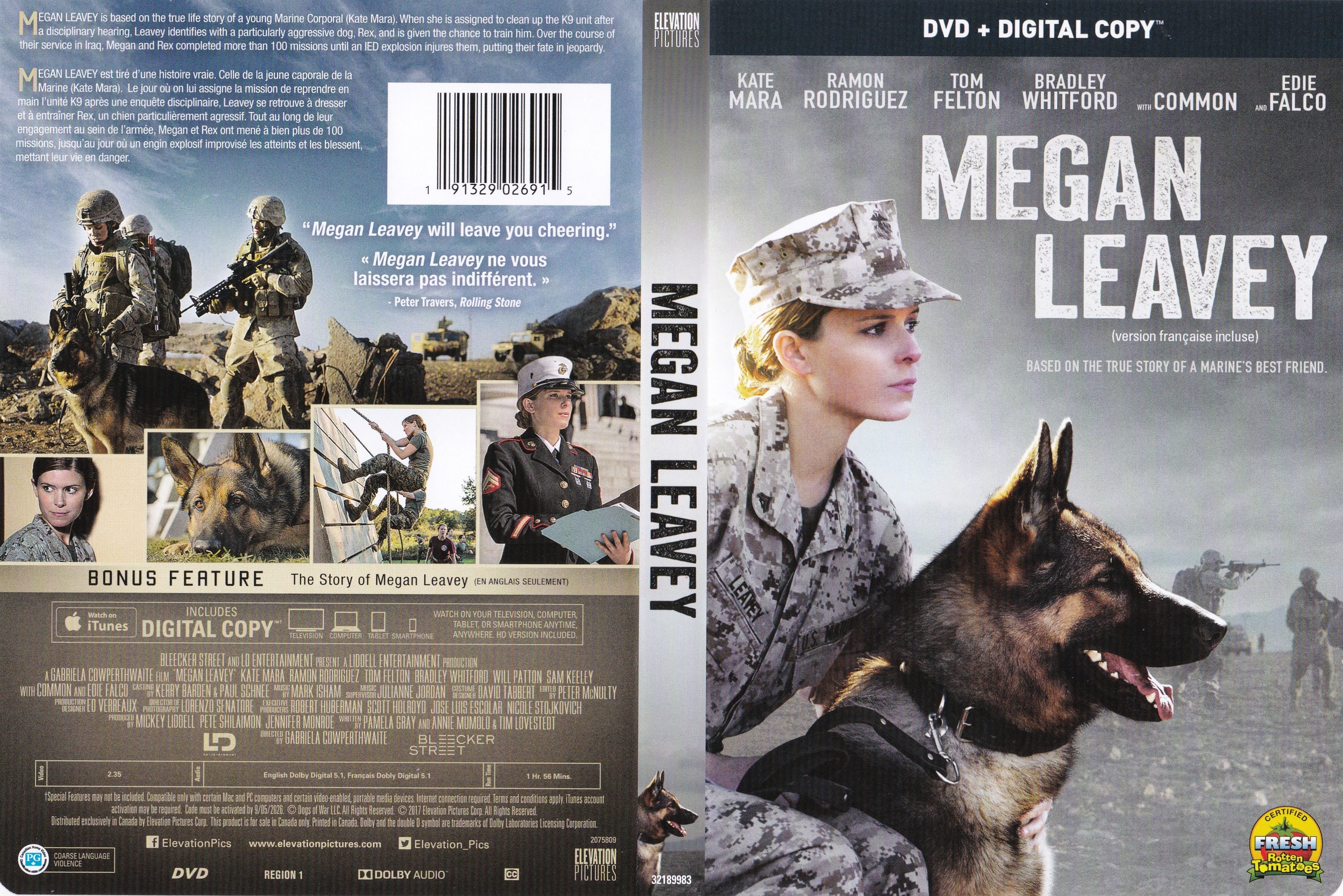 Jaquette DVD Megan Leavey (canadienne)