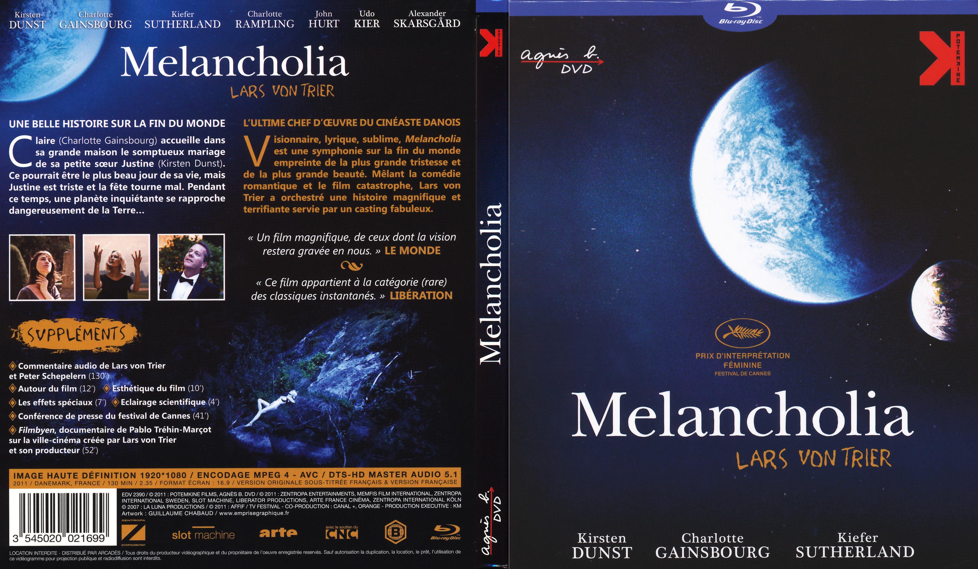 Jaquette DVD Melancholia (BLU-RAY)