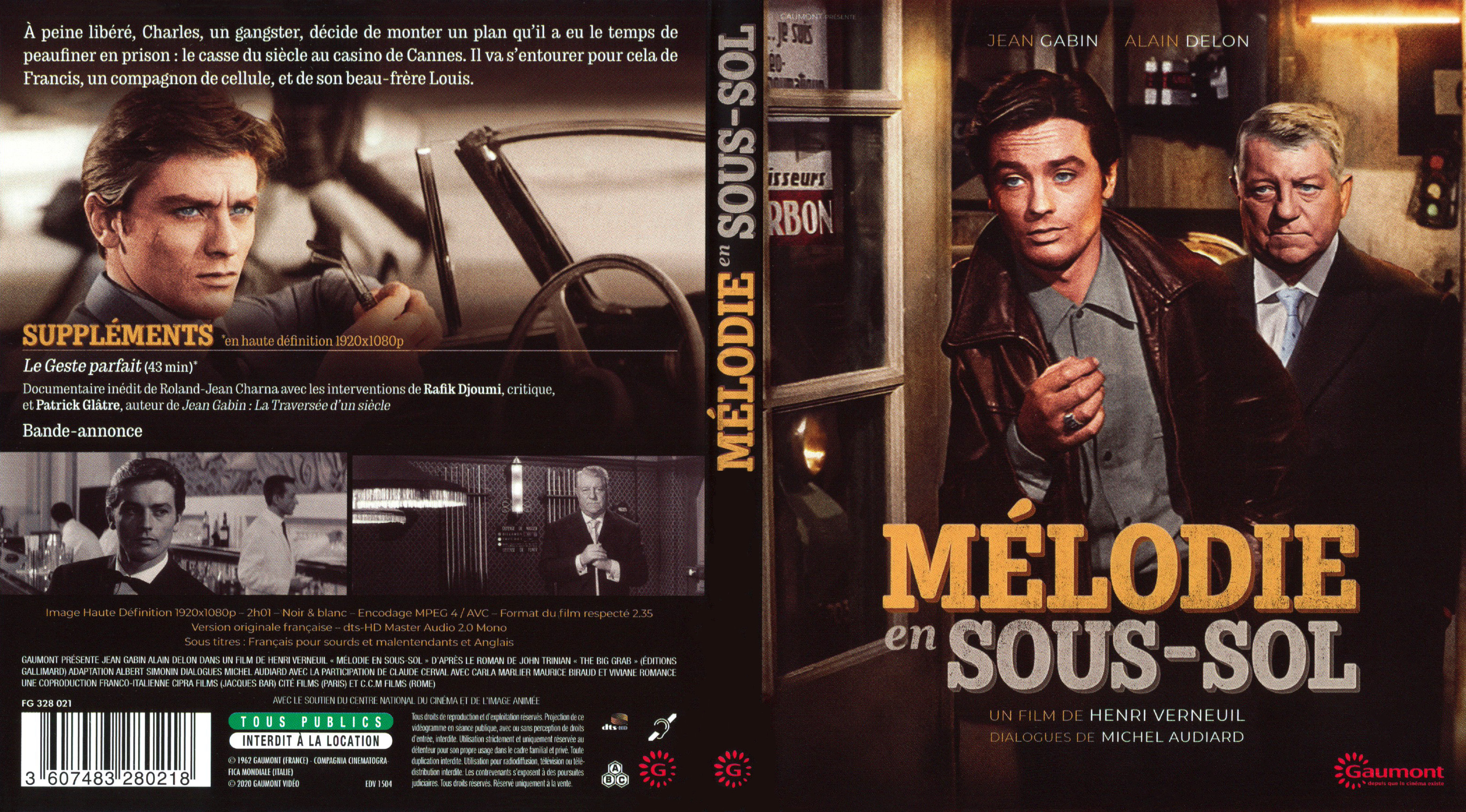 Jaquette DVD Mlodie en sous-sol (BLU-RAY) v3