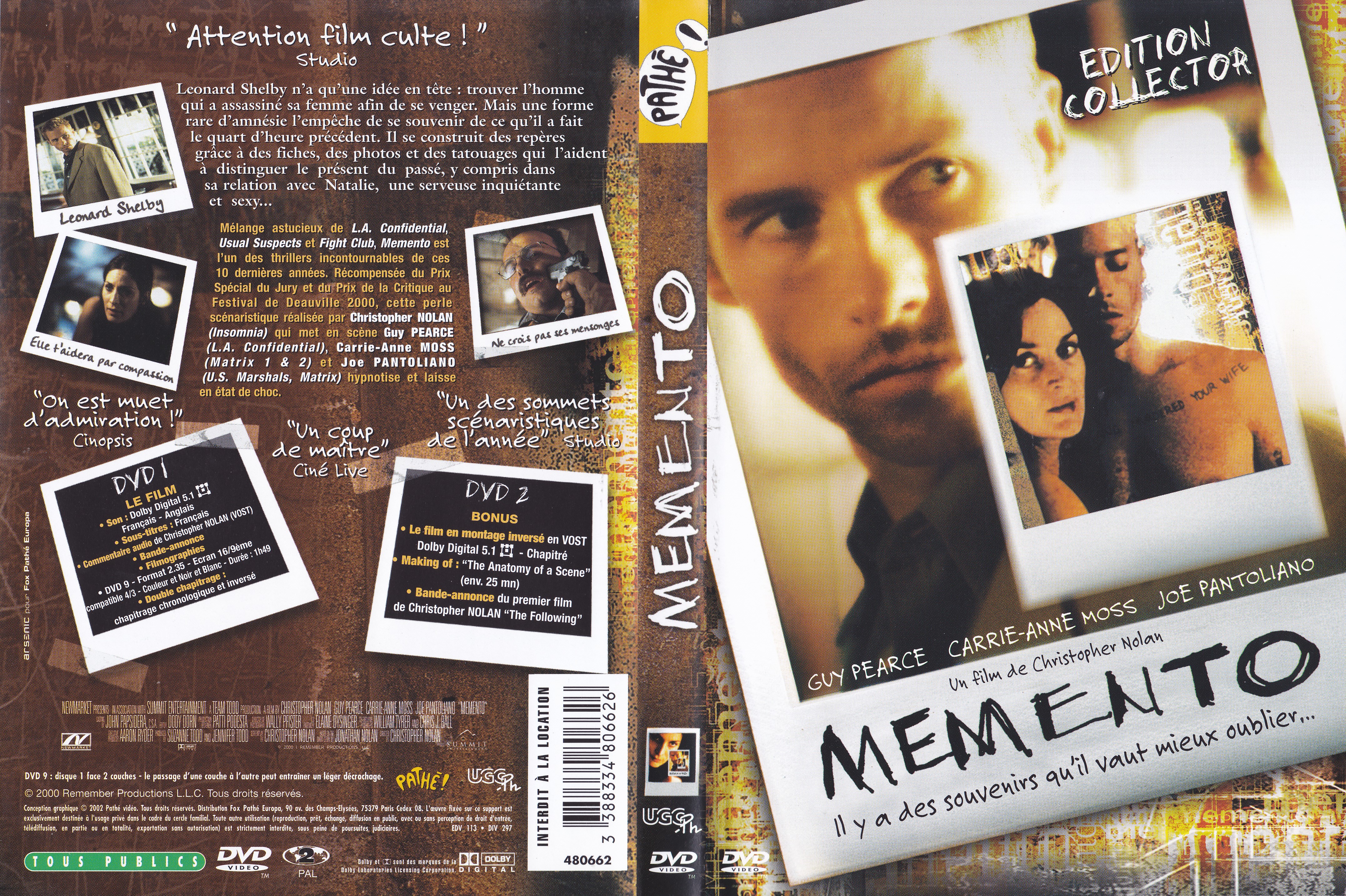 Jaquette DVD Memento v2