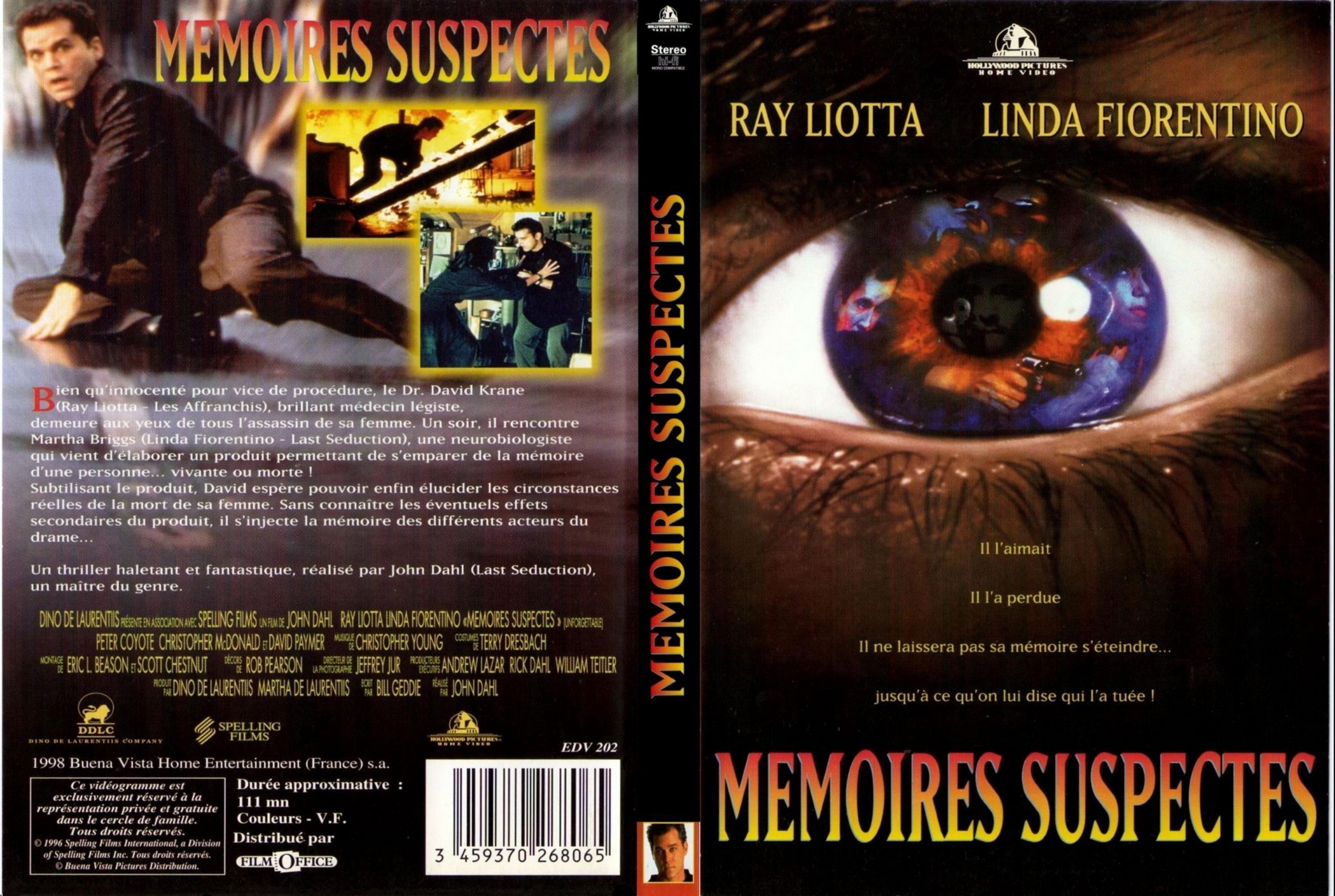 Jaquette DVD Mmoires Suspectes