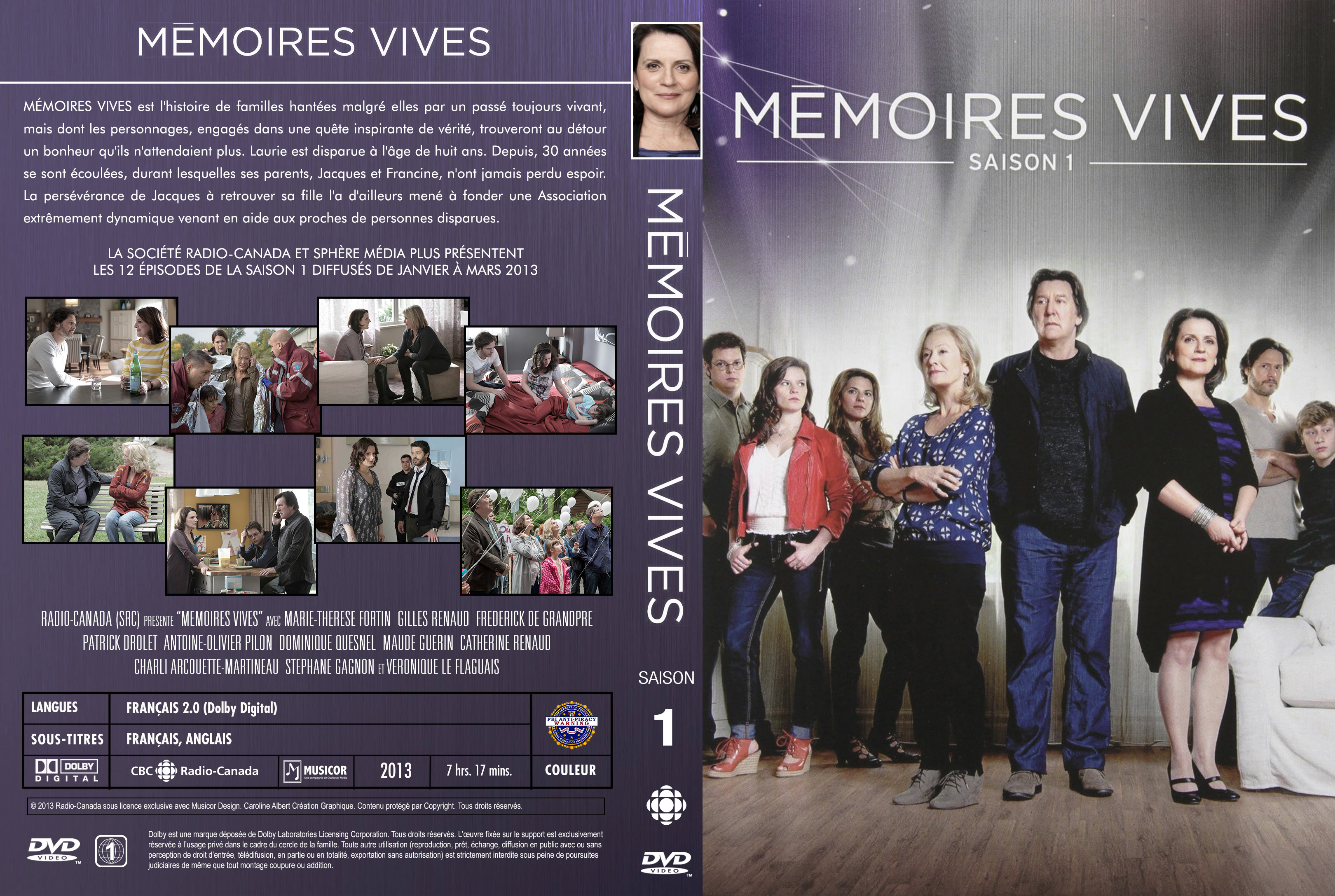 Jaquette DVD Memoires Vives Saison 1 custom