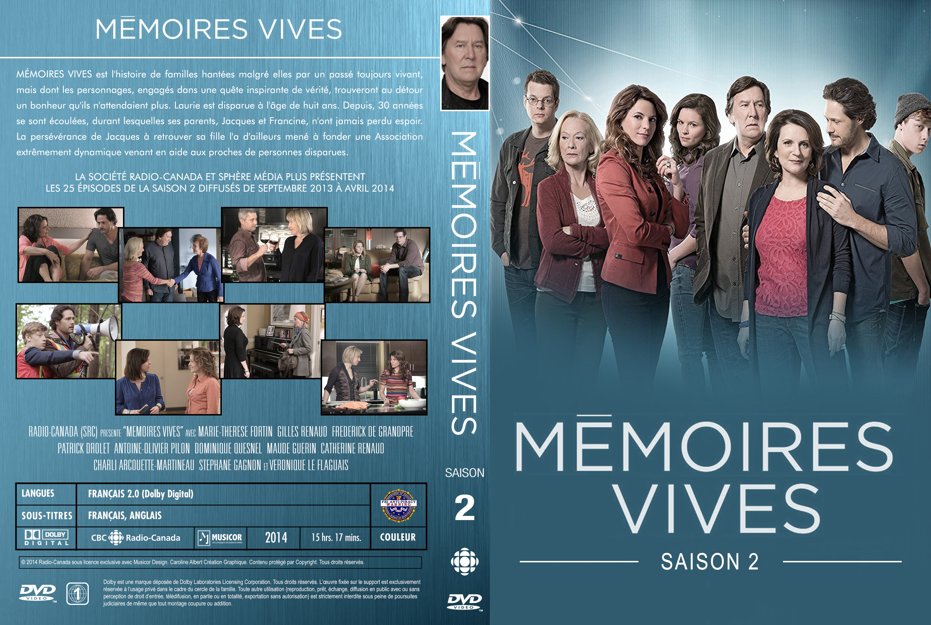 Jaquette DVD Memoires Vives Saison 2 custom