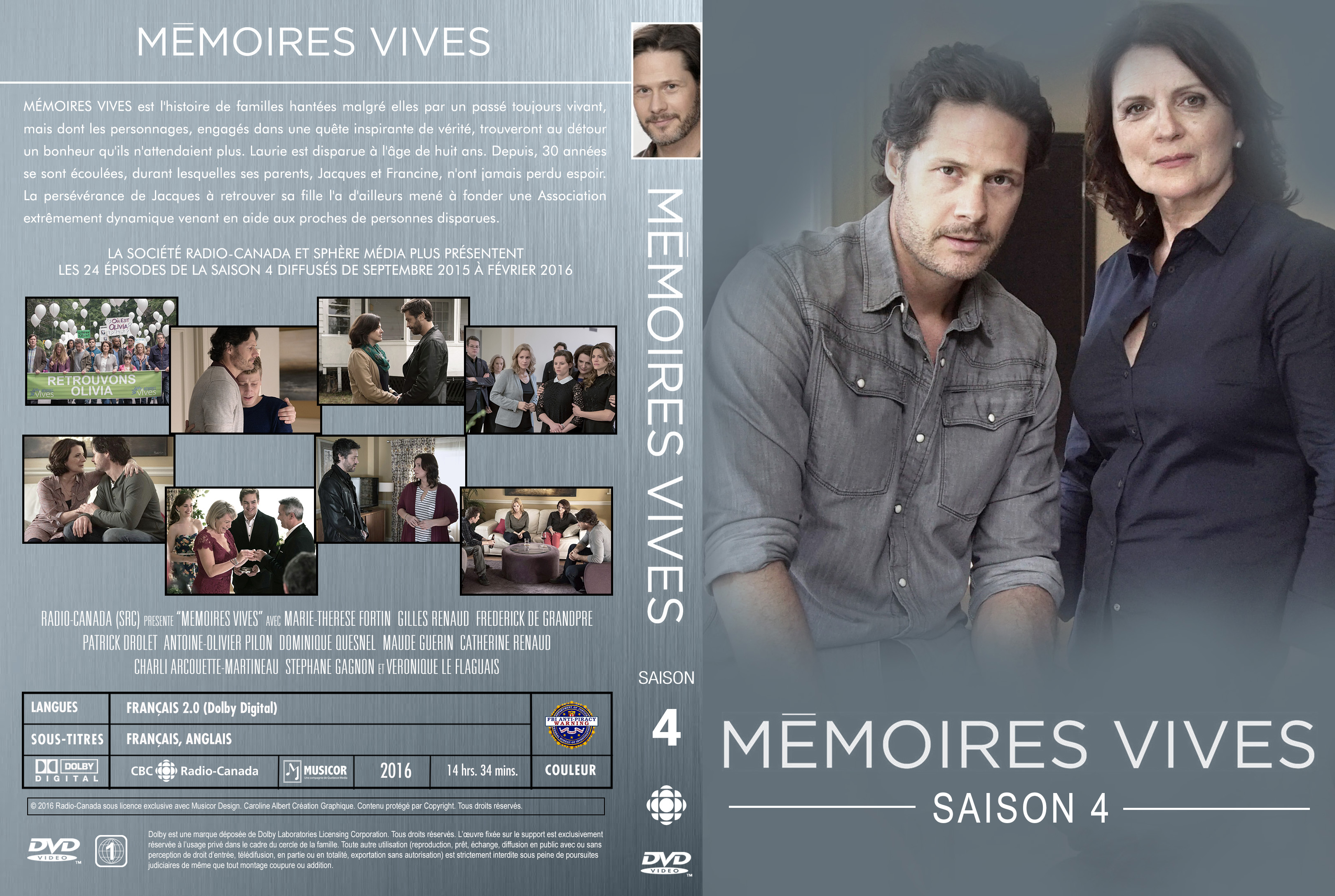 Jaquette DVD Memoires Vives Saison 4 custom