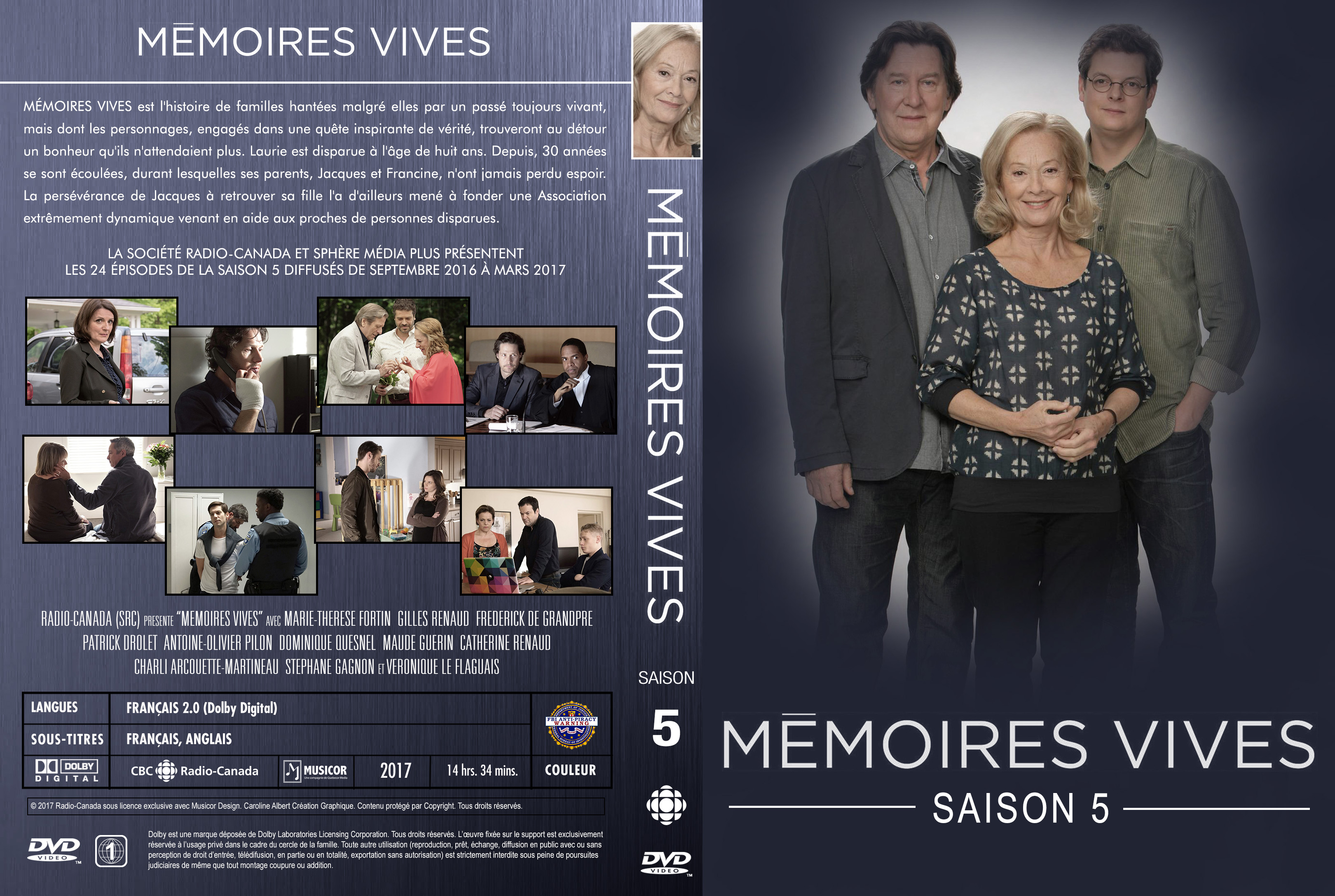 Jaquette DVD Memoires Vives Saison 5 custom