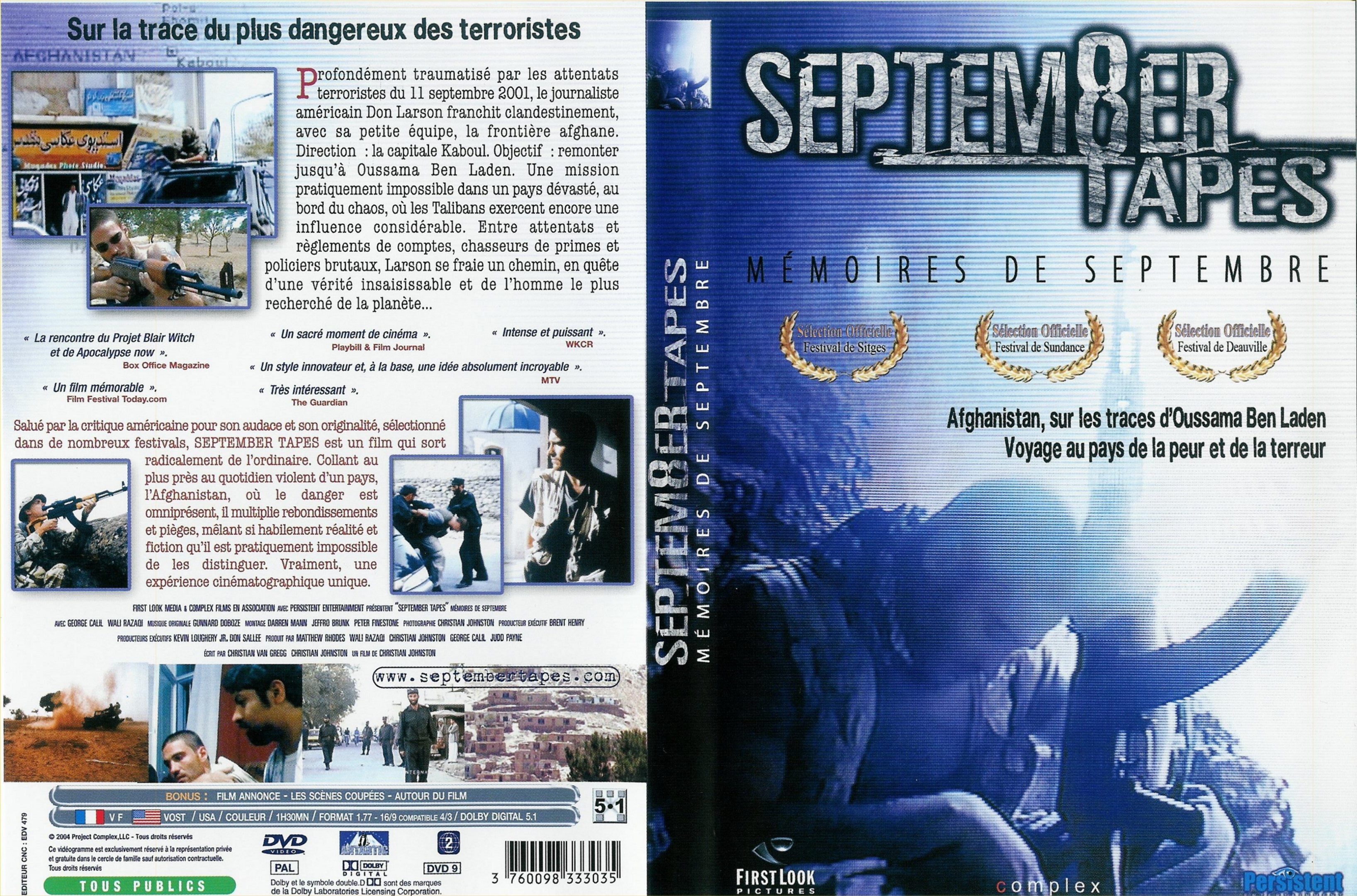 Jaquette DVD Memoires de Septembre