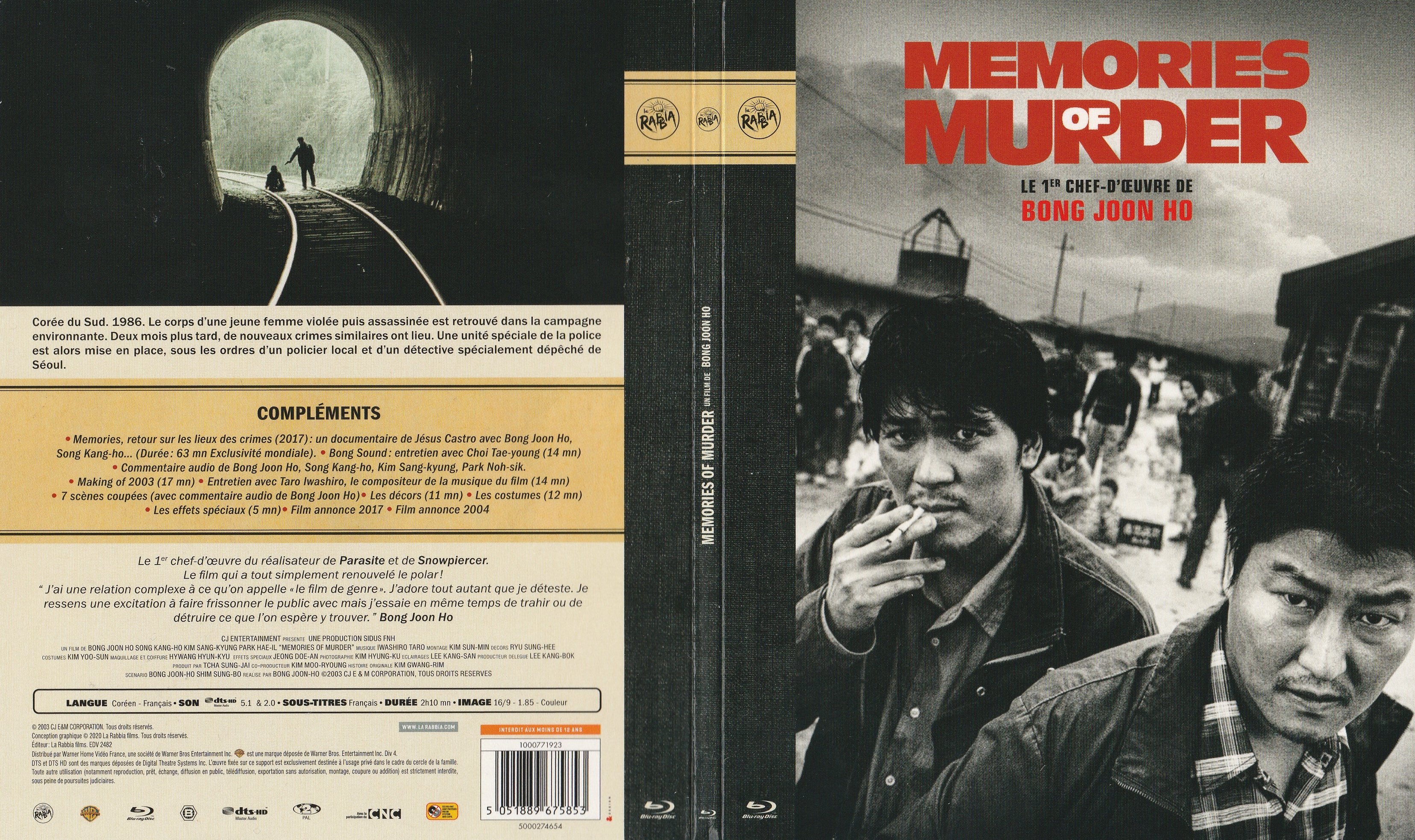 Jaquette DVD Memories of murder (BLU-RAY) v2