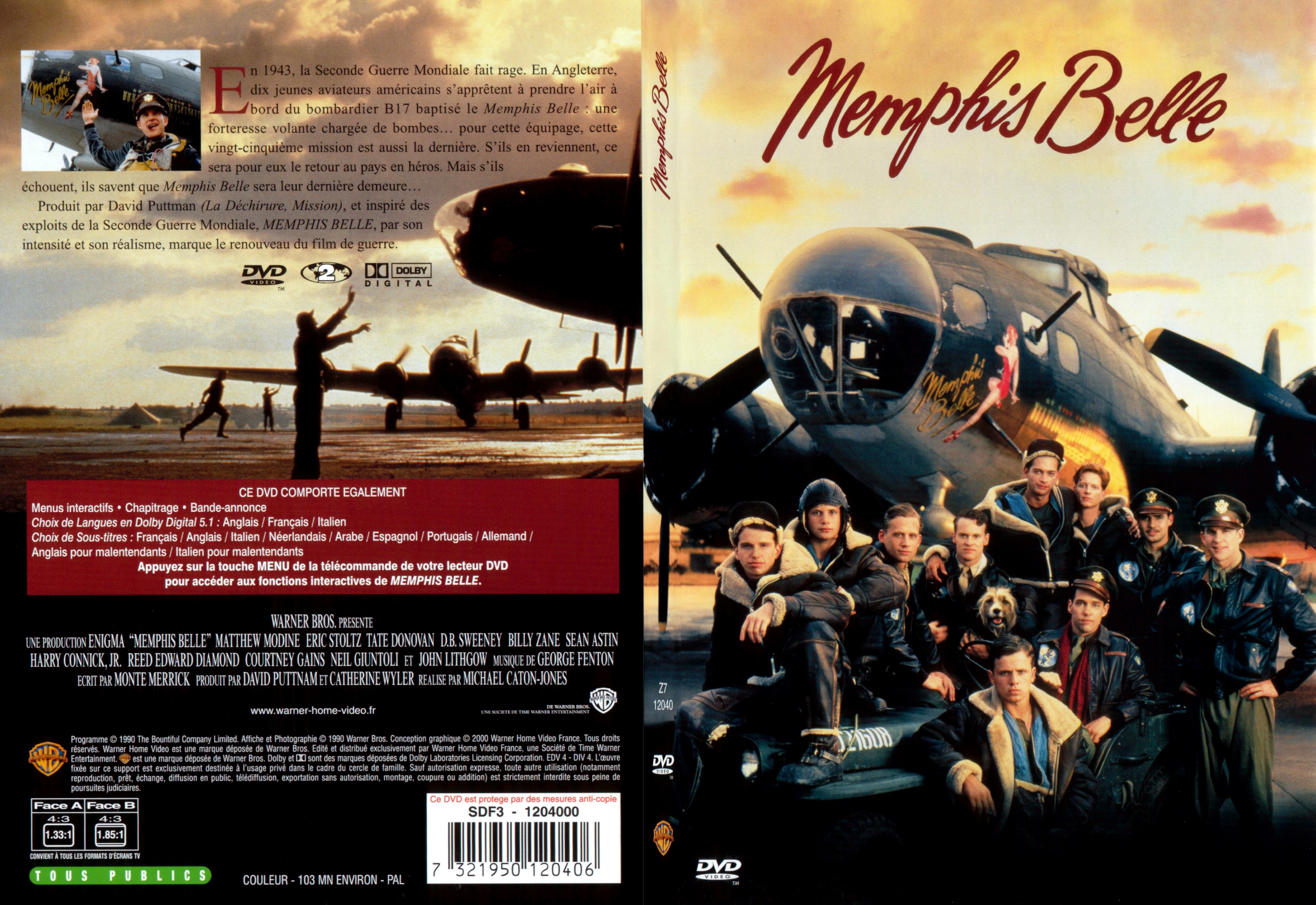 Jaquette DVD Memphis Belle - SLIM