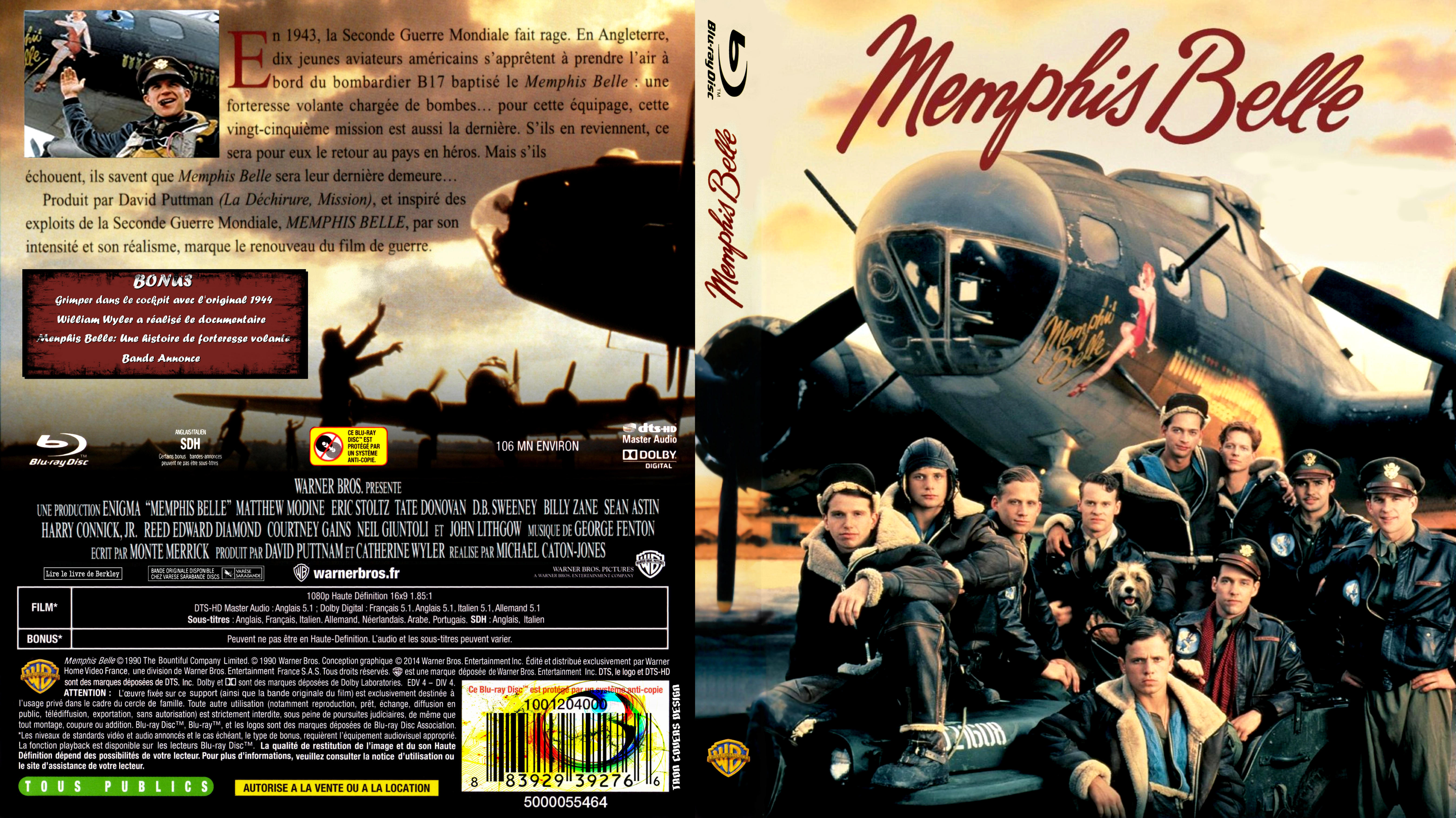 Jaquette DVD Memphis Belle custom (BLU-RAY)