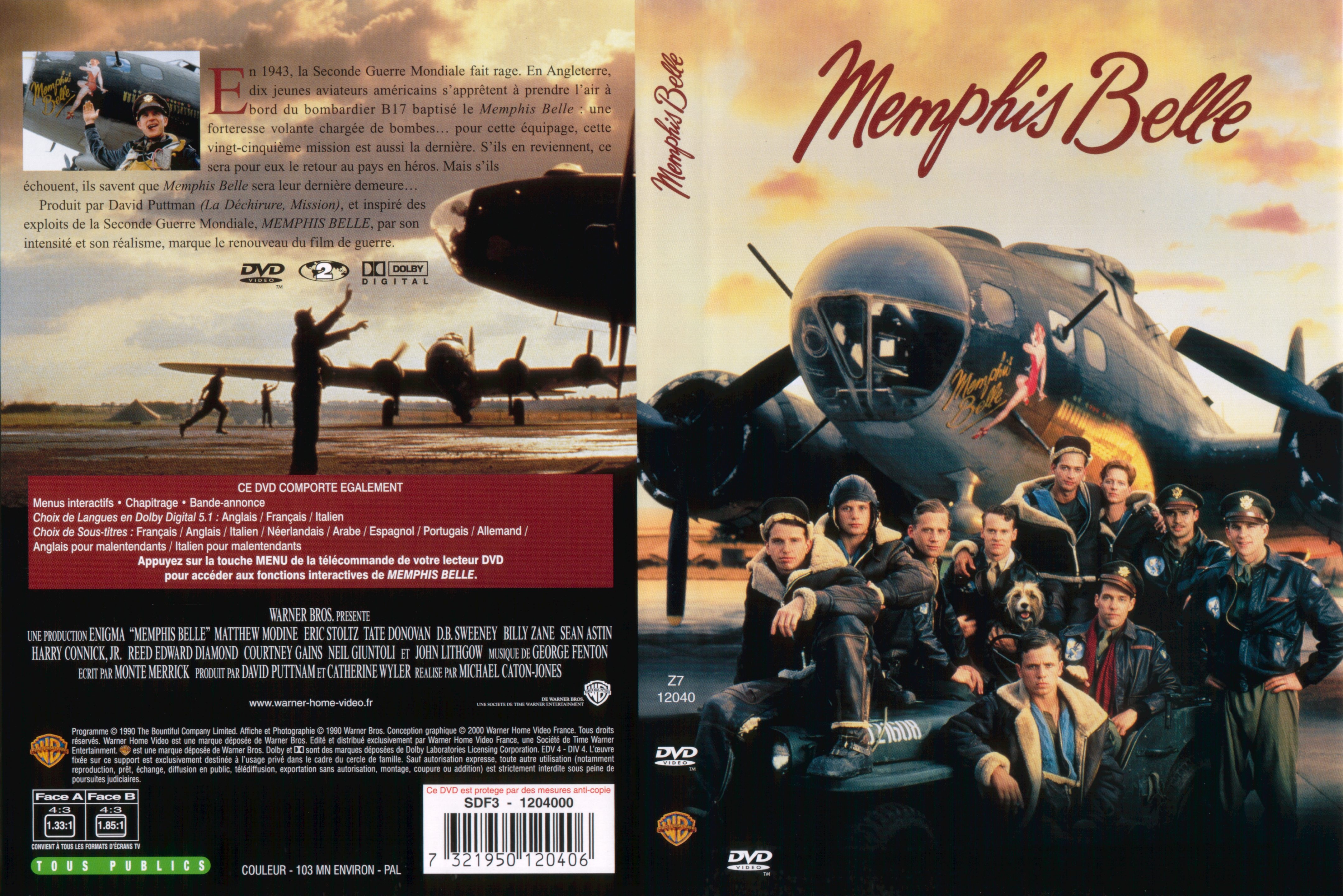 Jaquette DVD Memphis belle v2