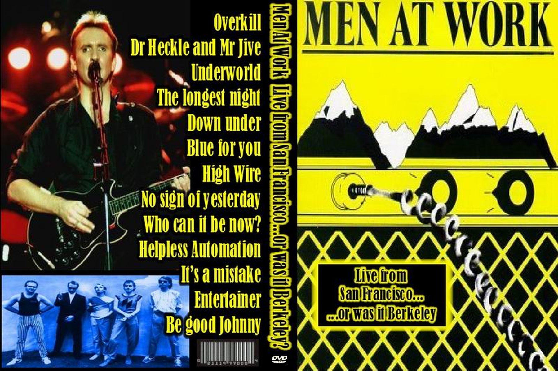 Jaquette DVD Men-At-Work - Live In San-Francisco -1983 