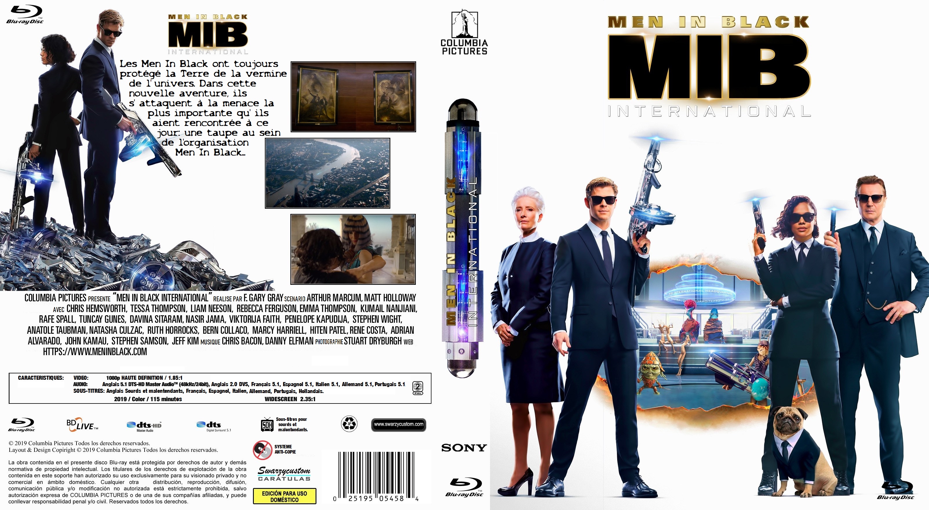 Jaquette DVD Men In Black International custom (BLU-RAY)