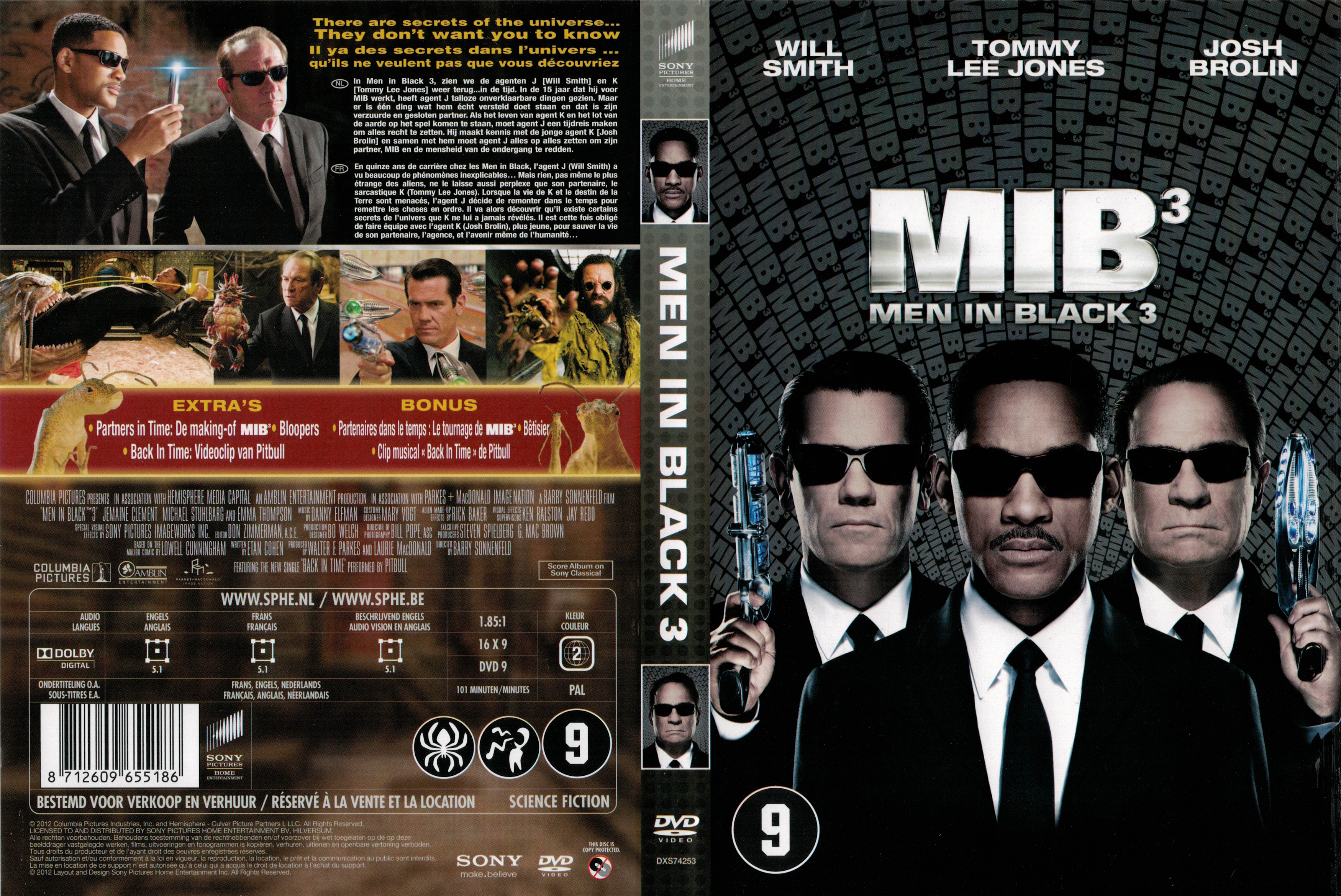 Jaquette DVD Men in Black 3 v2