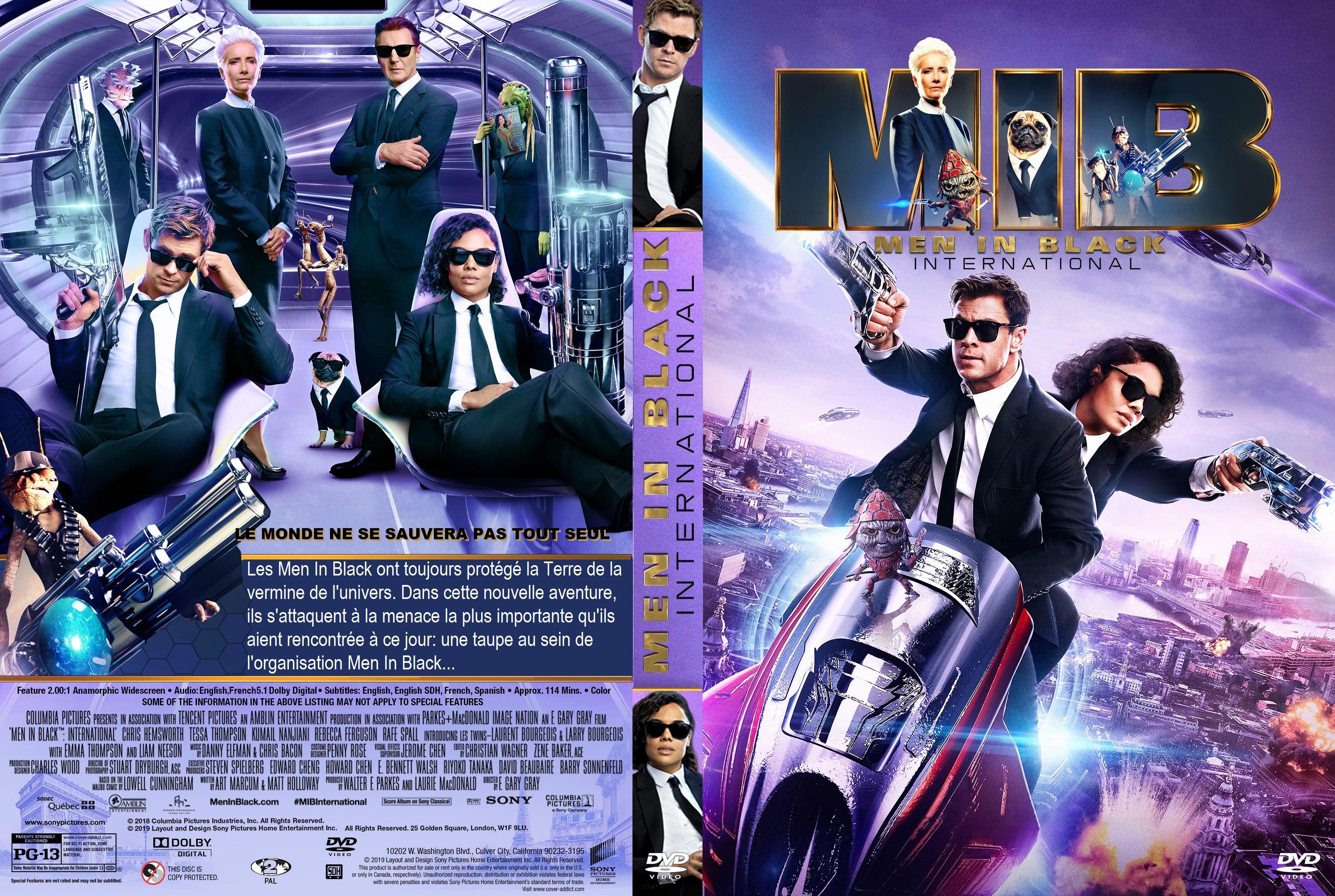 Jaquette DVD Men in Black International custom v3