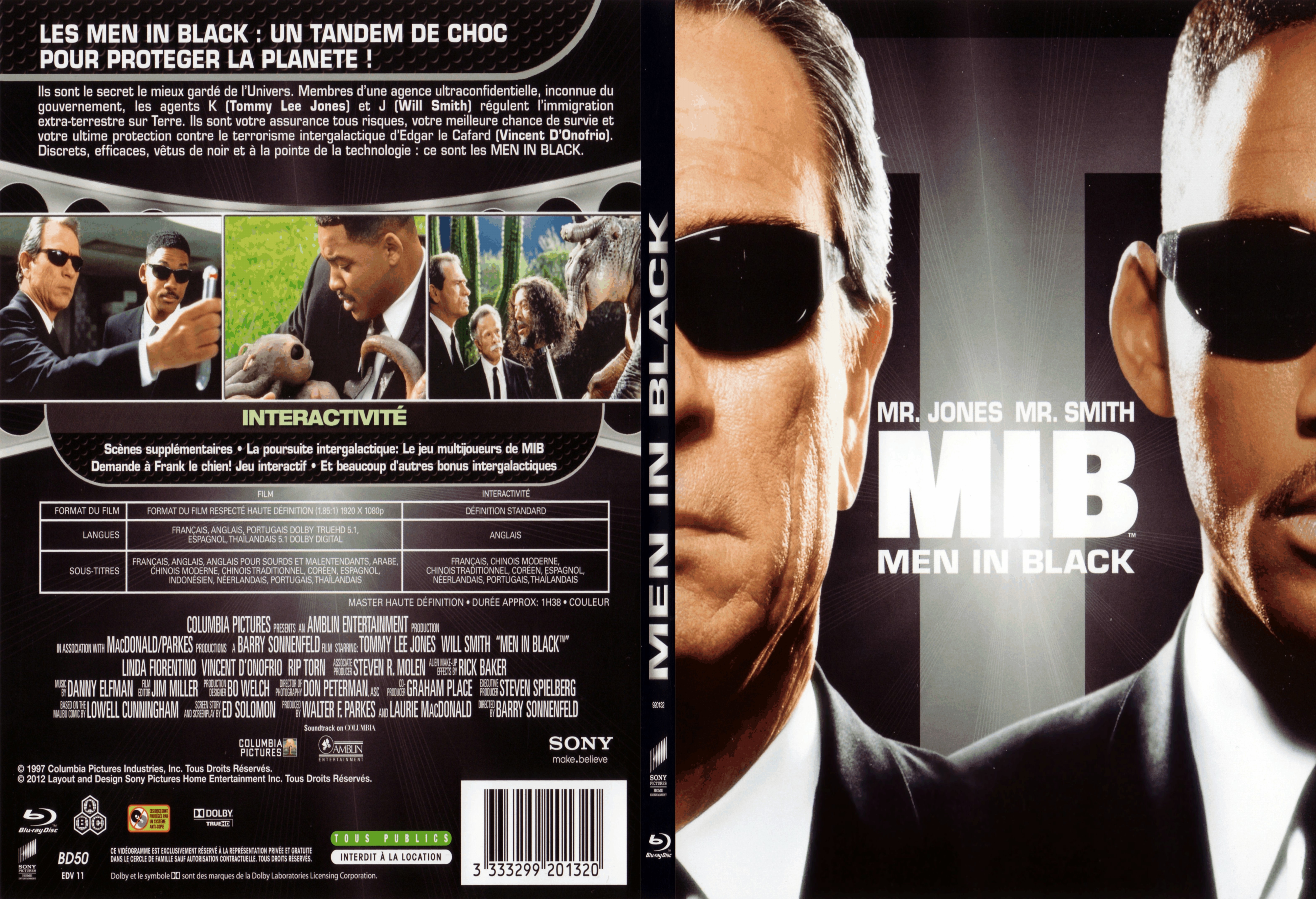 Jaquette DVD Men in black - SLIM