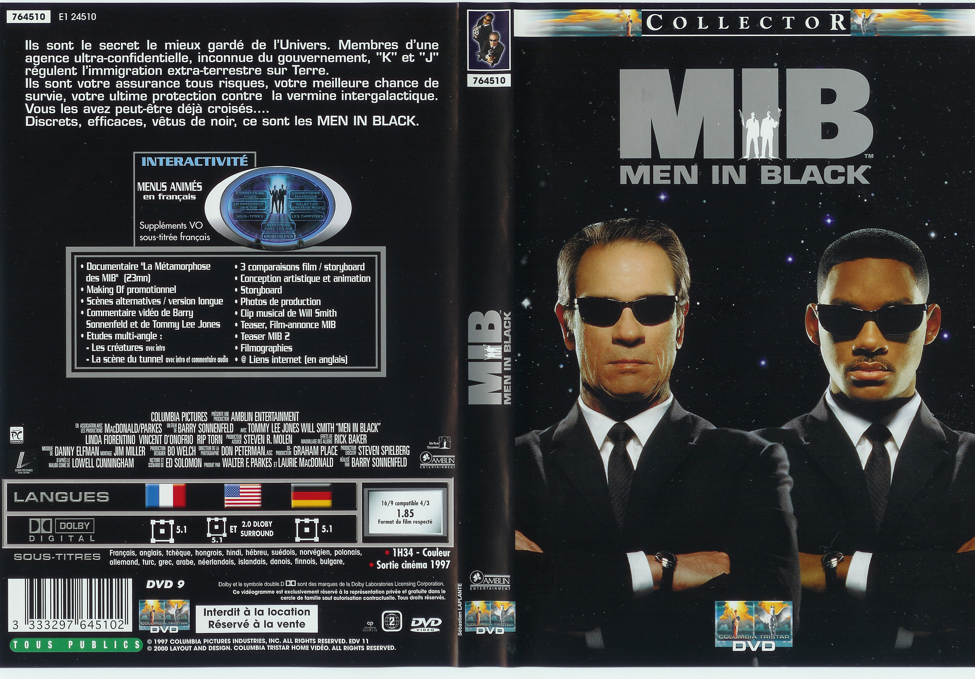 Jaquette DVD Men in black v2