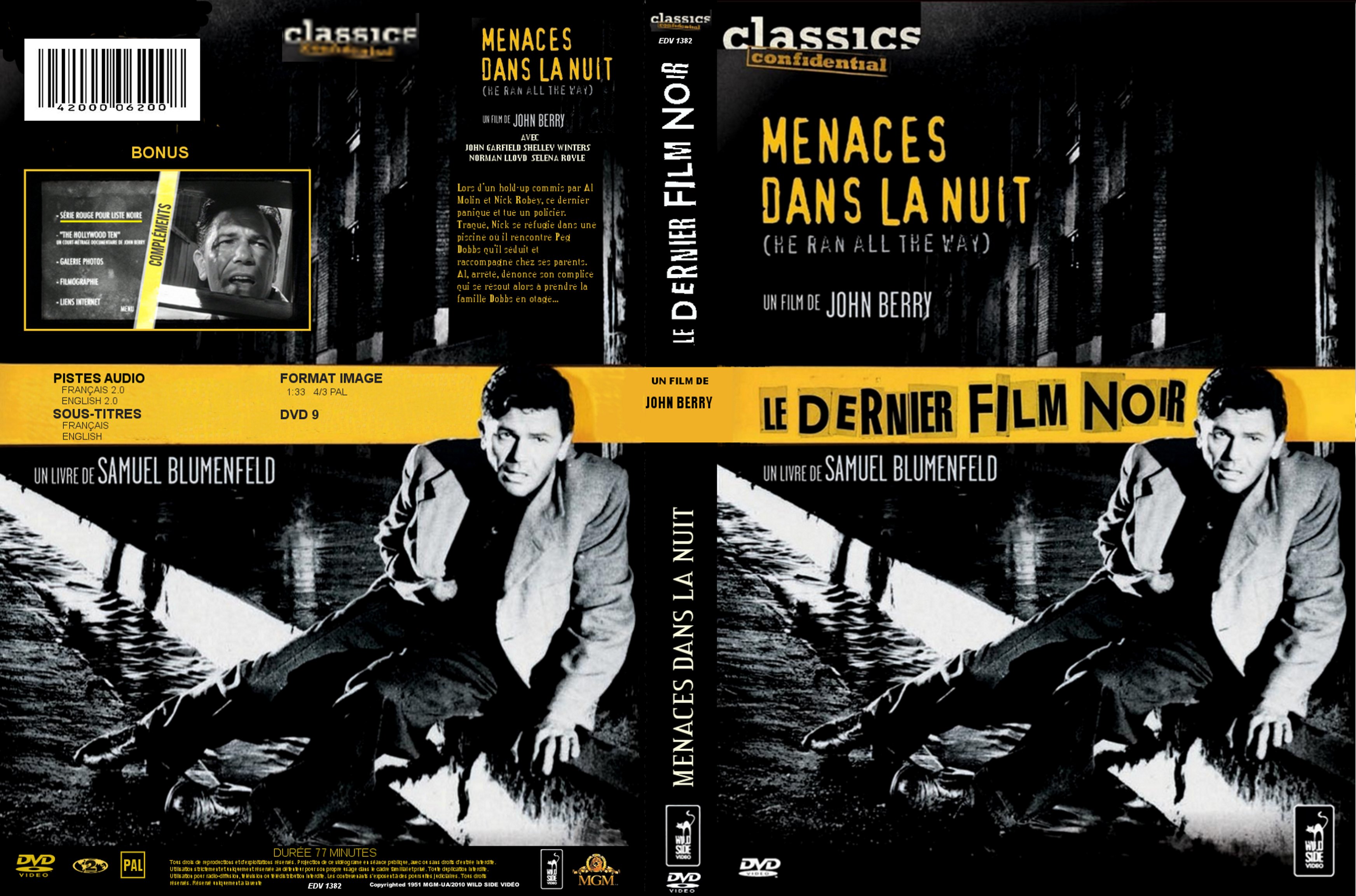 Jaquette DVD Menaces dans la nuit custom