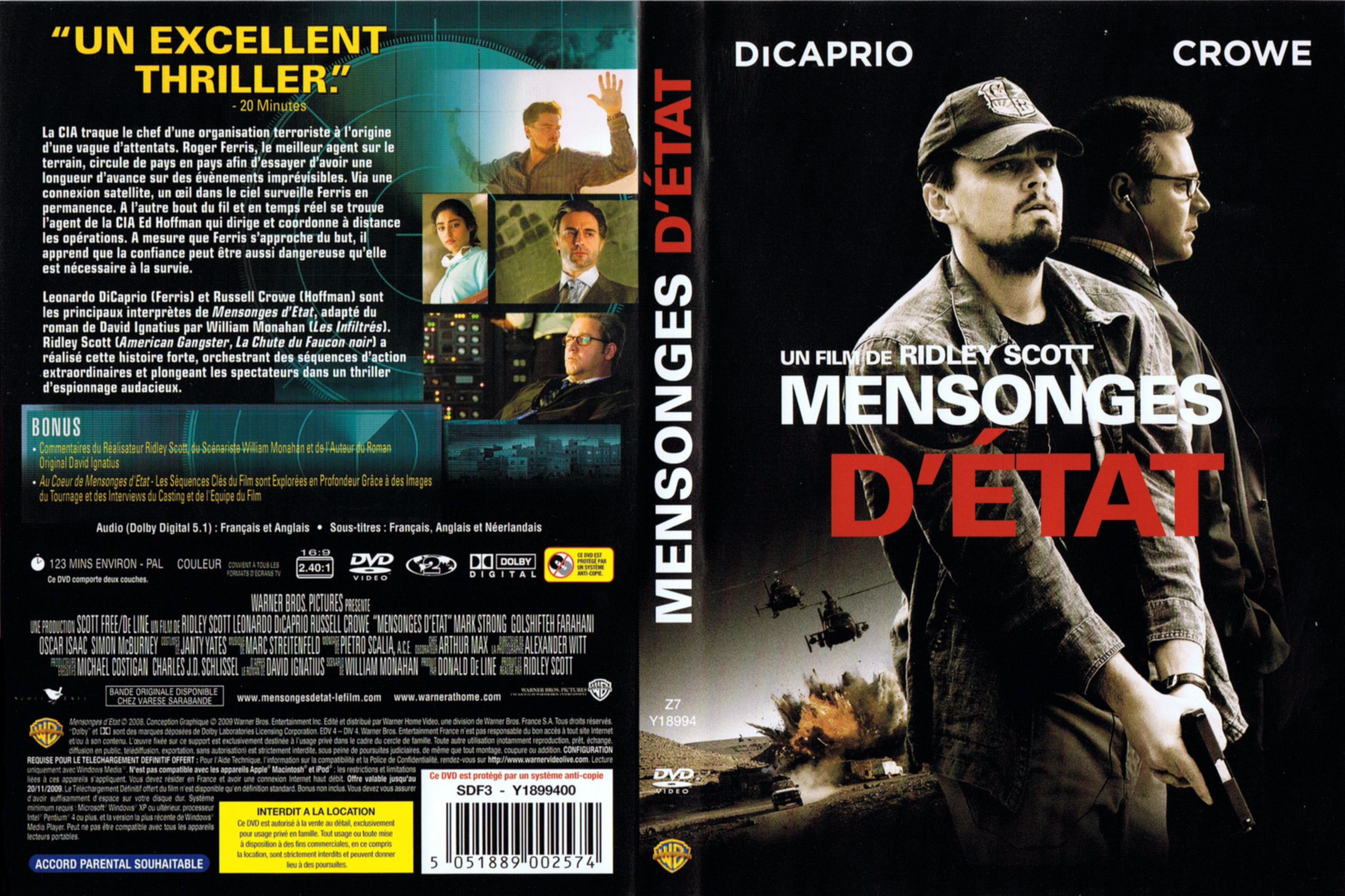 Jaquette DVD Mensonges d