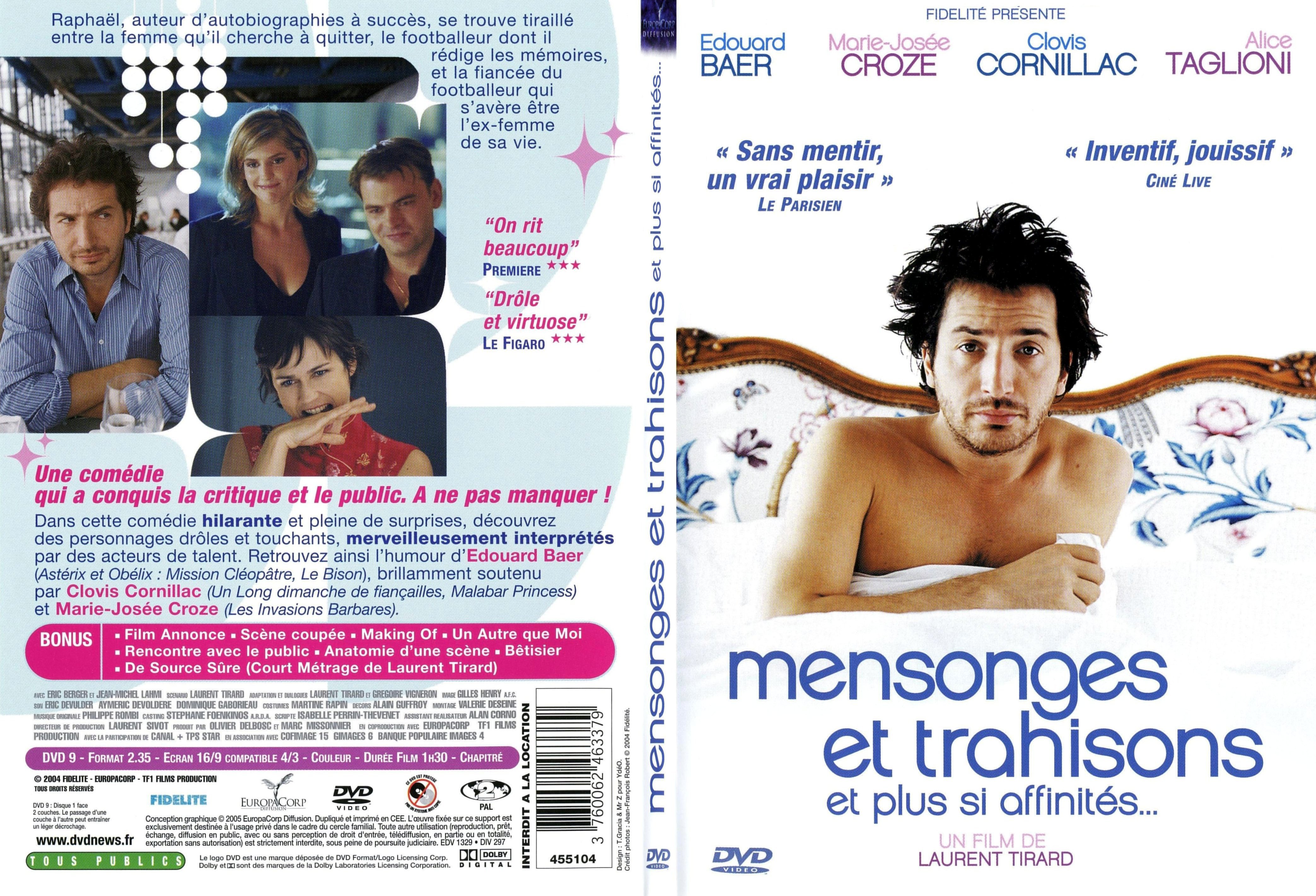 Jaquette DVD Mensonges et trahisons - SLIM