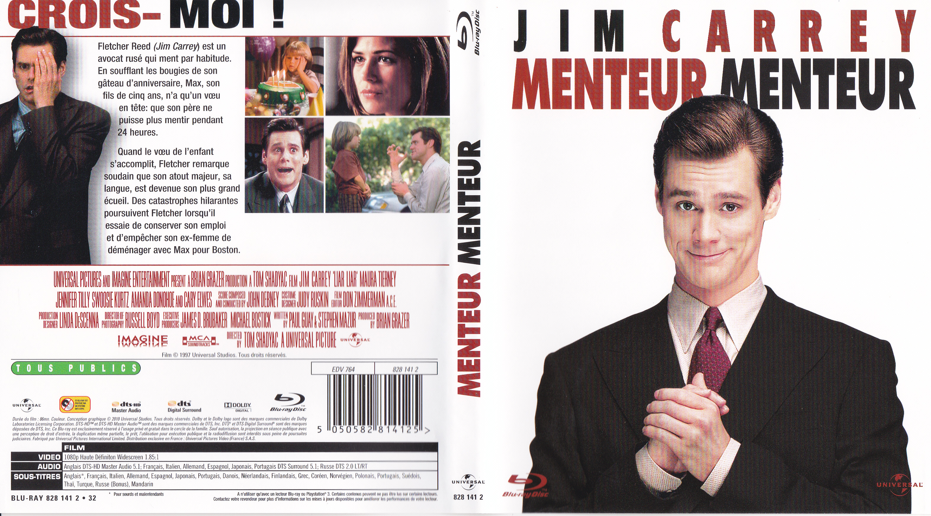 Jaquette DVD Menteur menteur (BLU-RAY)