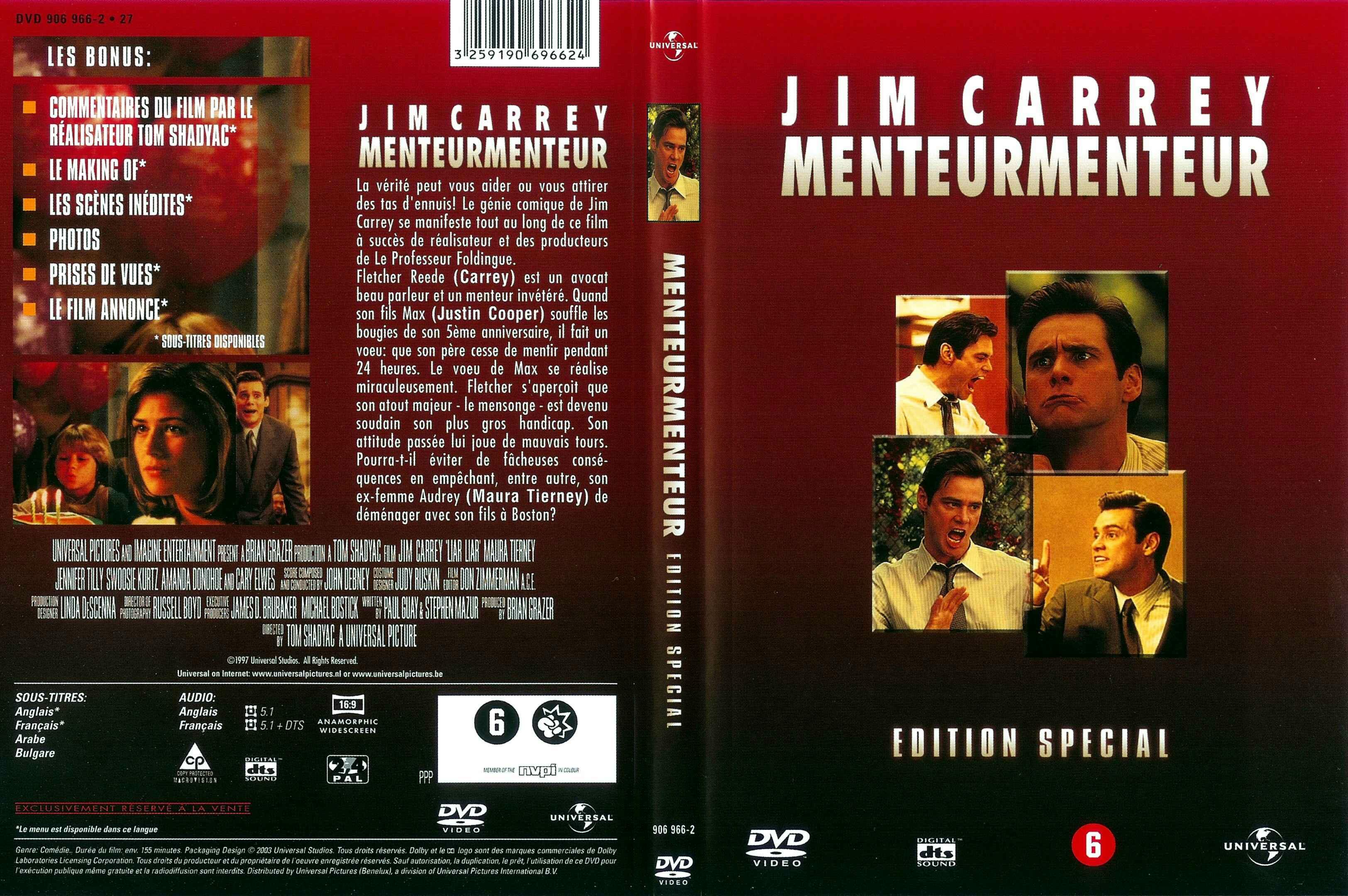 Jaquette DVD Menteur menteur - SLIM