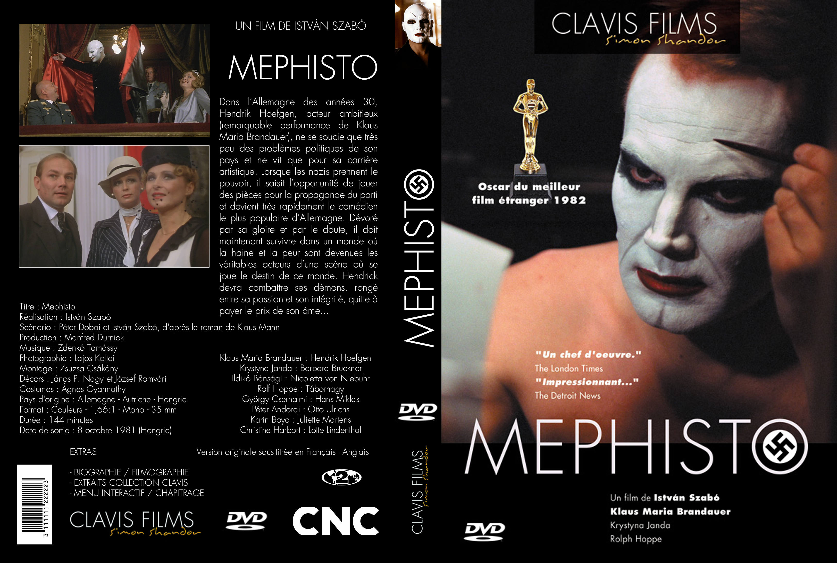 Jaquette DVD Mephisto custom