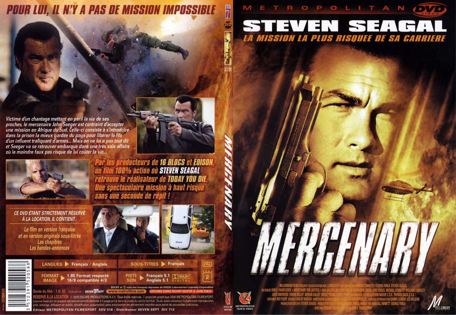 Jaquette DVD Mercenary - SLIM