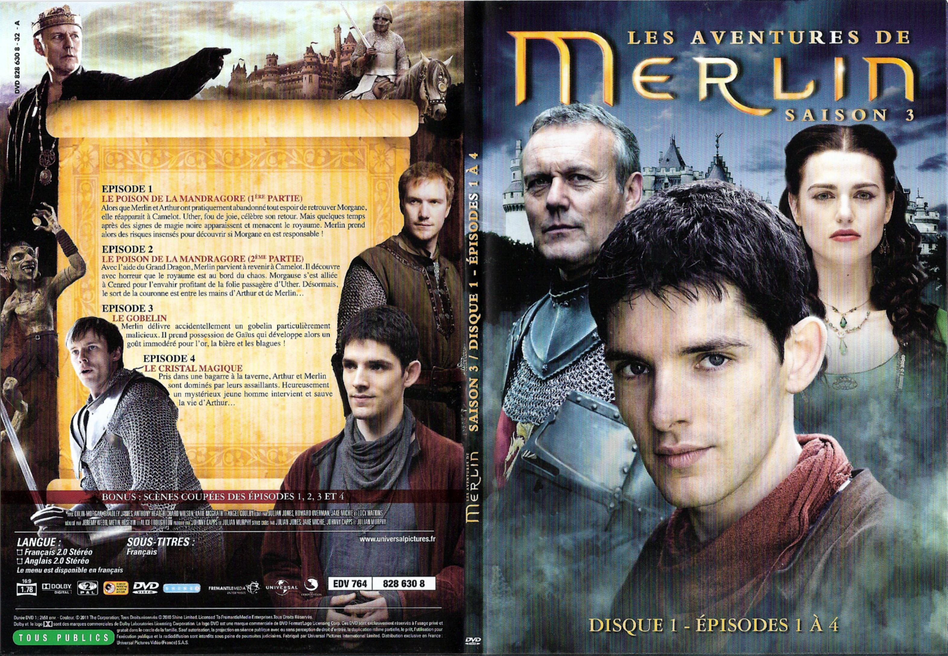 Jaquette DVD Merlin Saison 2 DVD 1