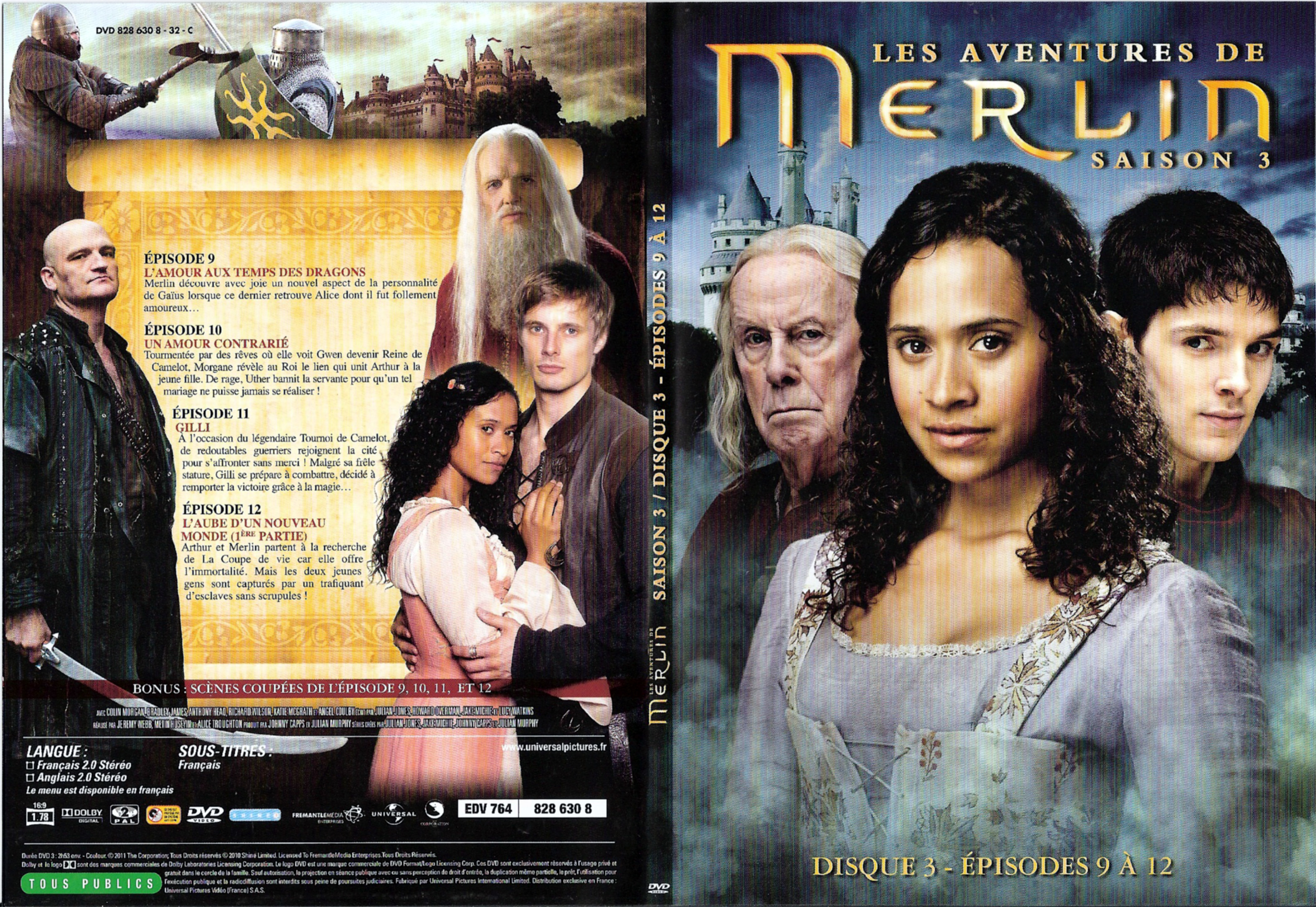Jaquette DVD Merlin Saison 2 DVD 3
