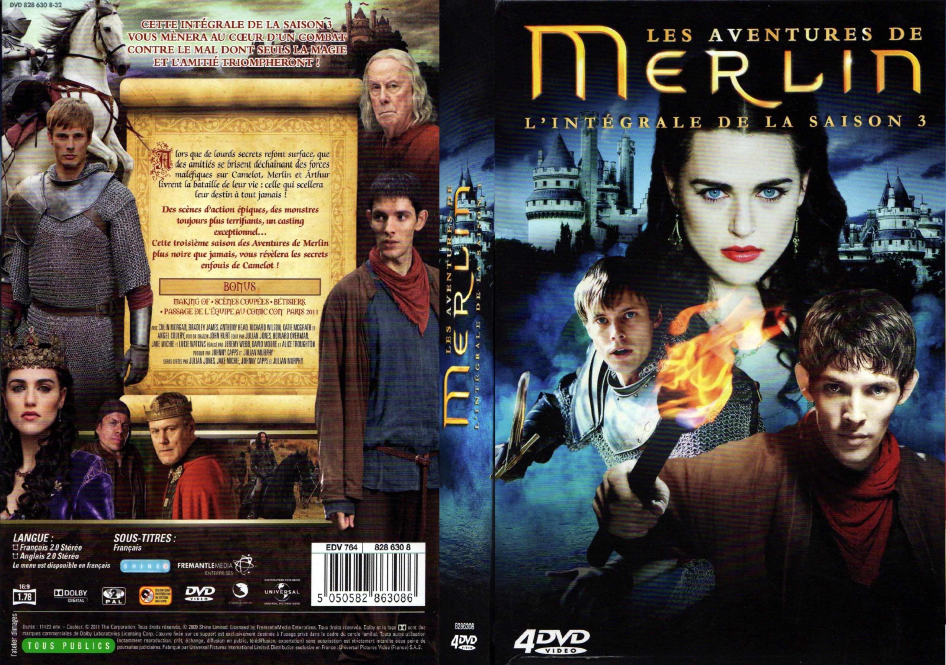 Jaquette DVD Merlin Saison 3 COFFRET