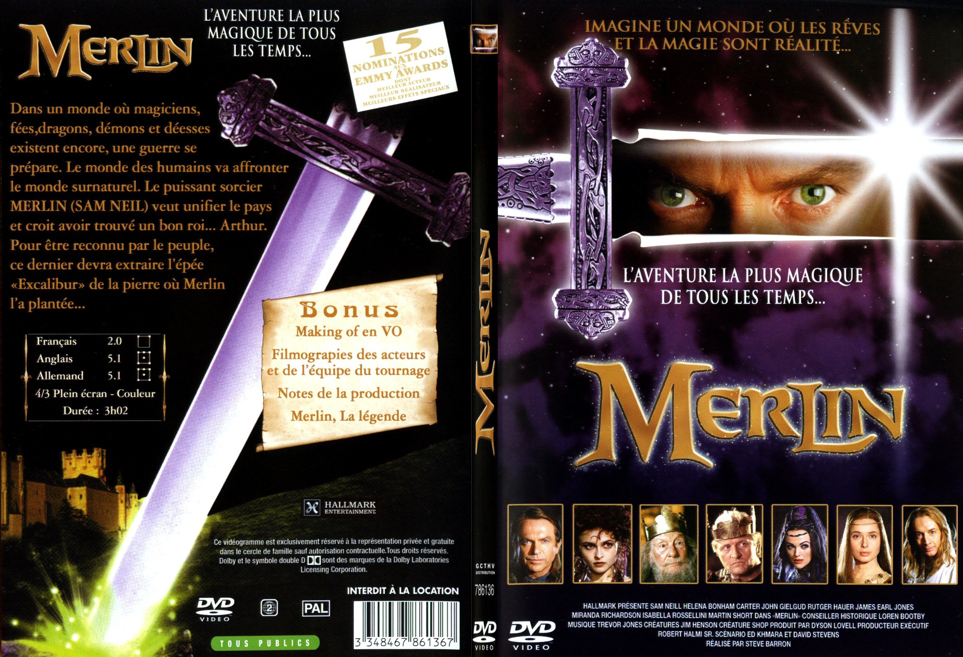 Jaquette DVD Merlin - SLIM
