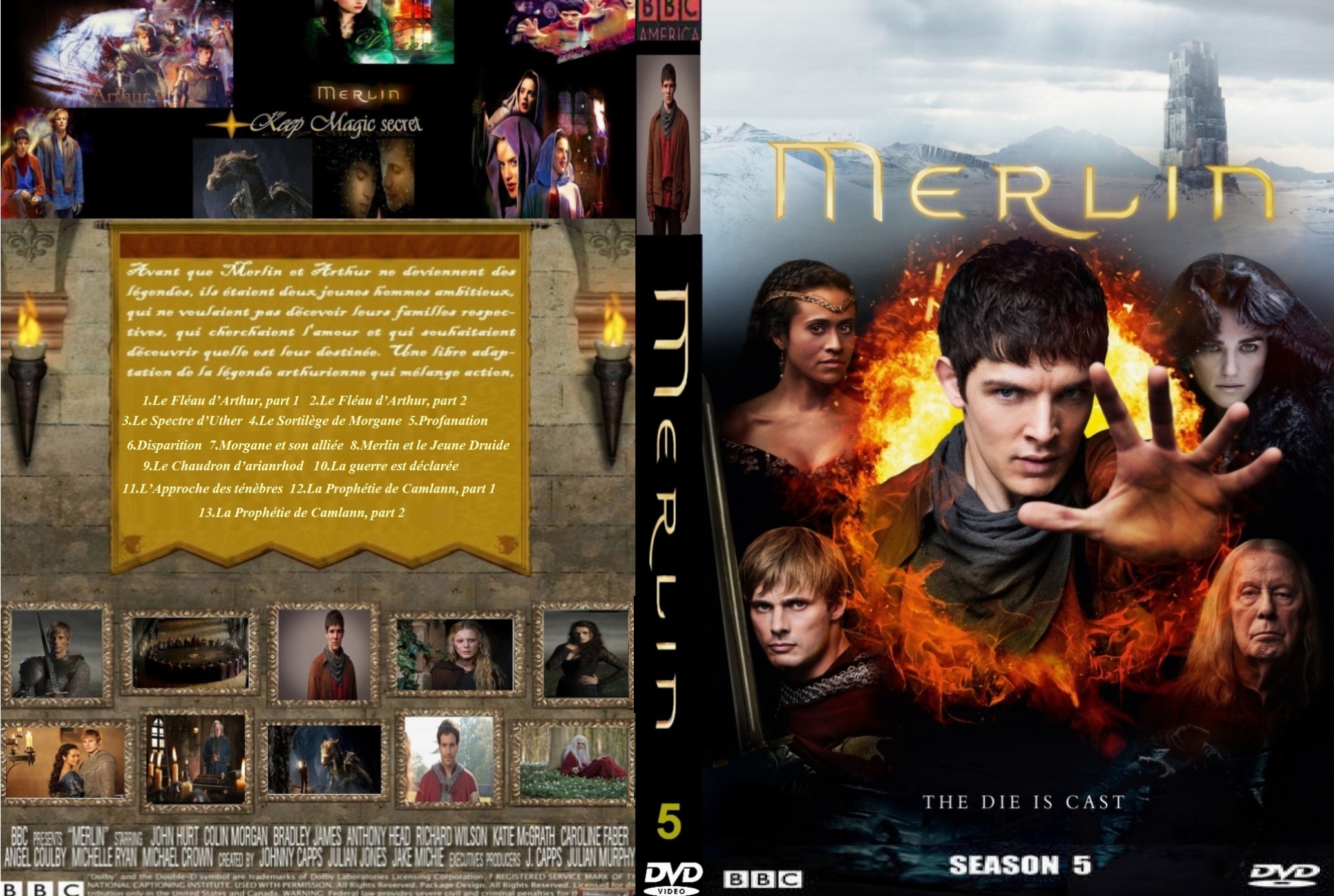 Jaquette DVD Merlin saison 5 custom