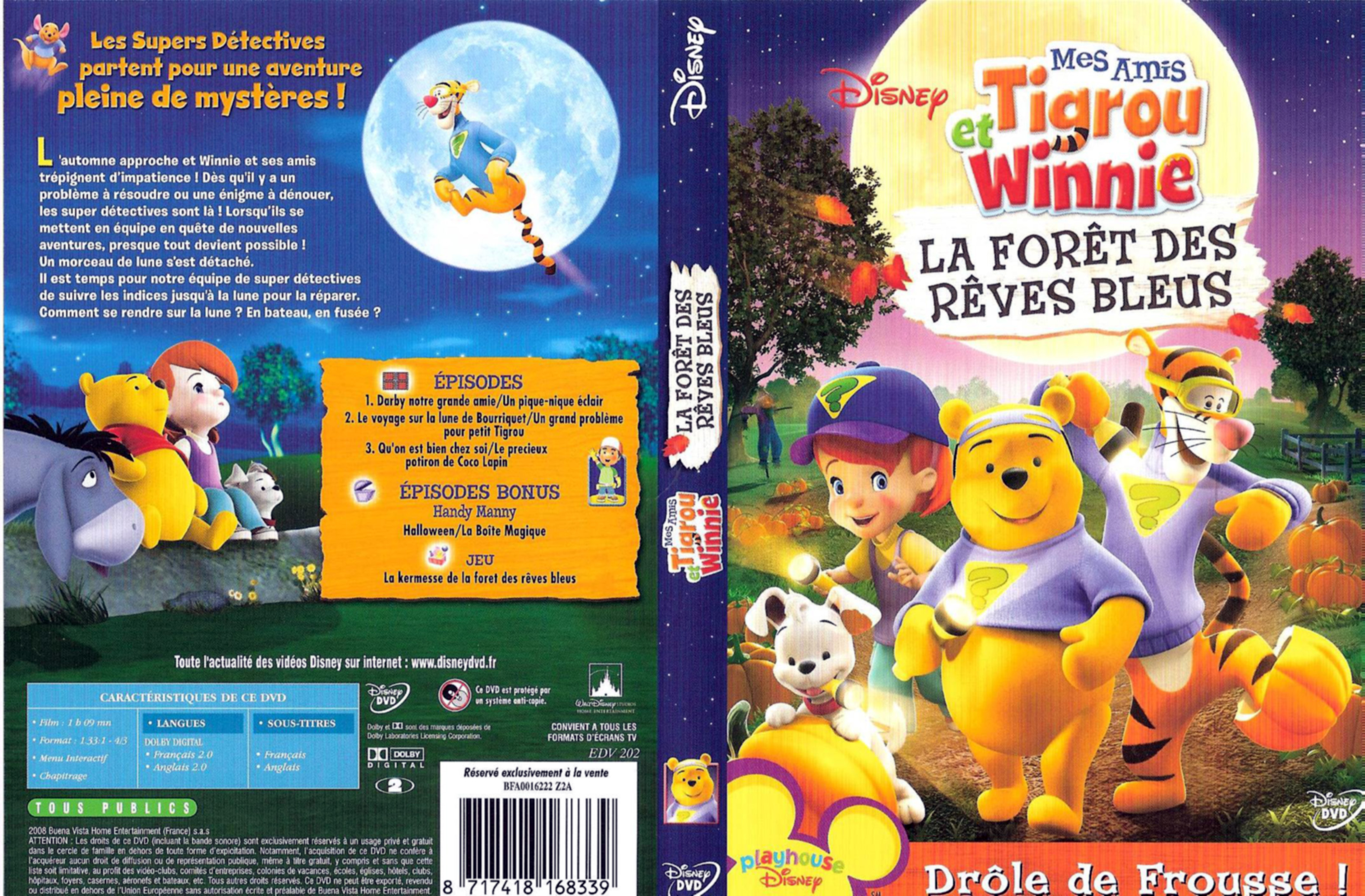 Jaquette DVD Mes amis Tigrou et Winnie - La foret des reves bleus