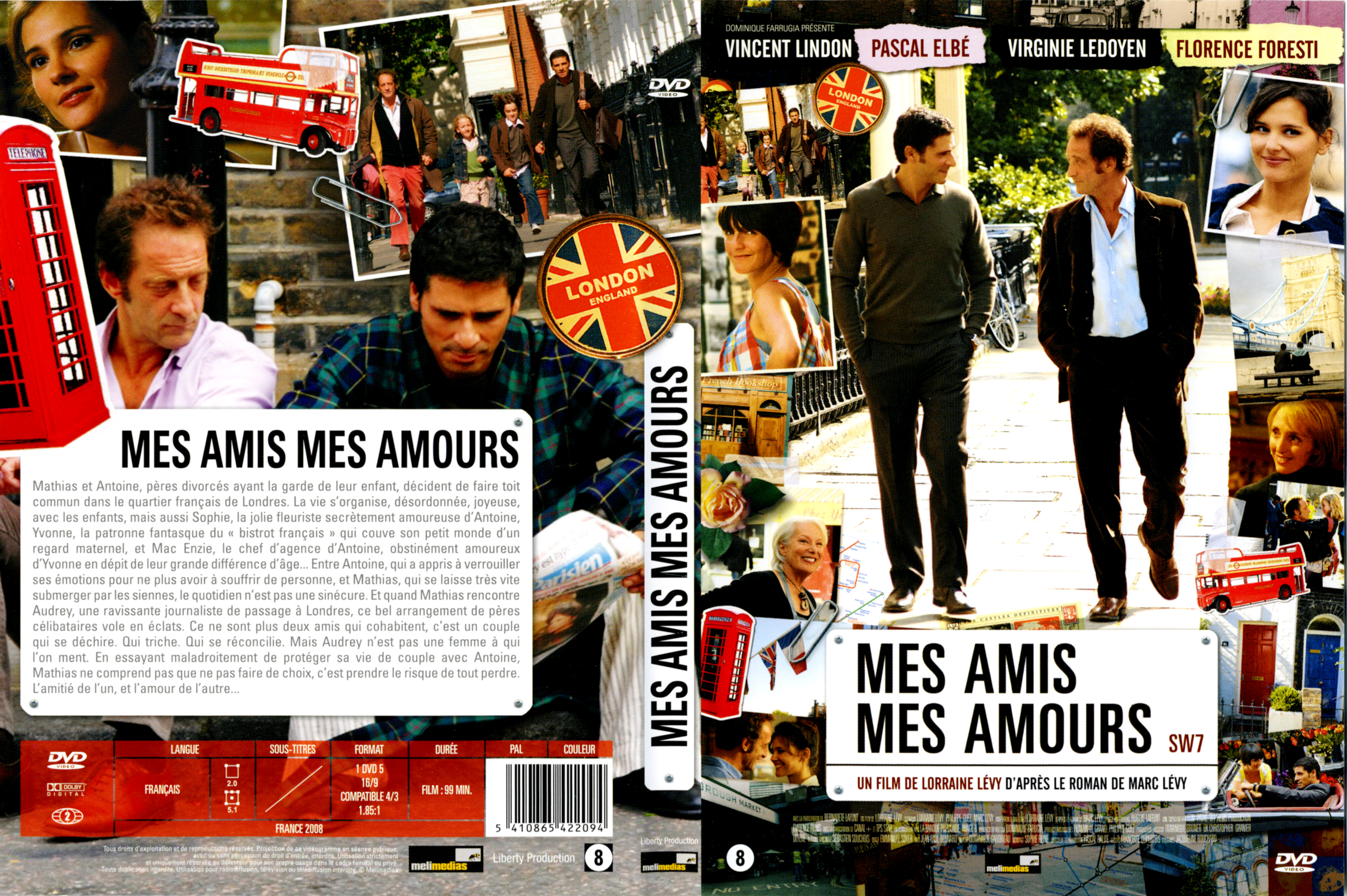 Jaquette DVD Mes amis mes amours