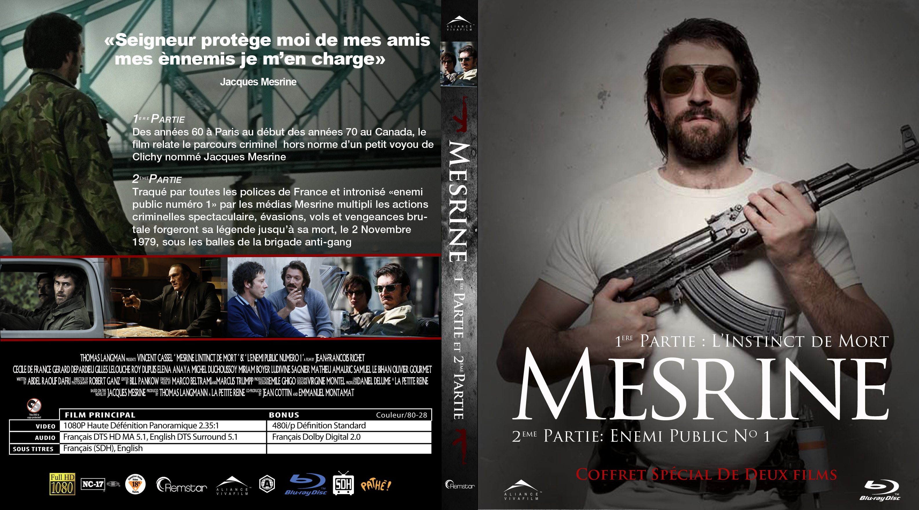 Jaquette DVD Mesrine custom (BLU-RAY)