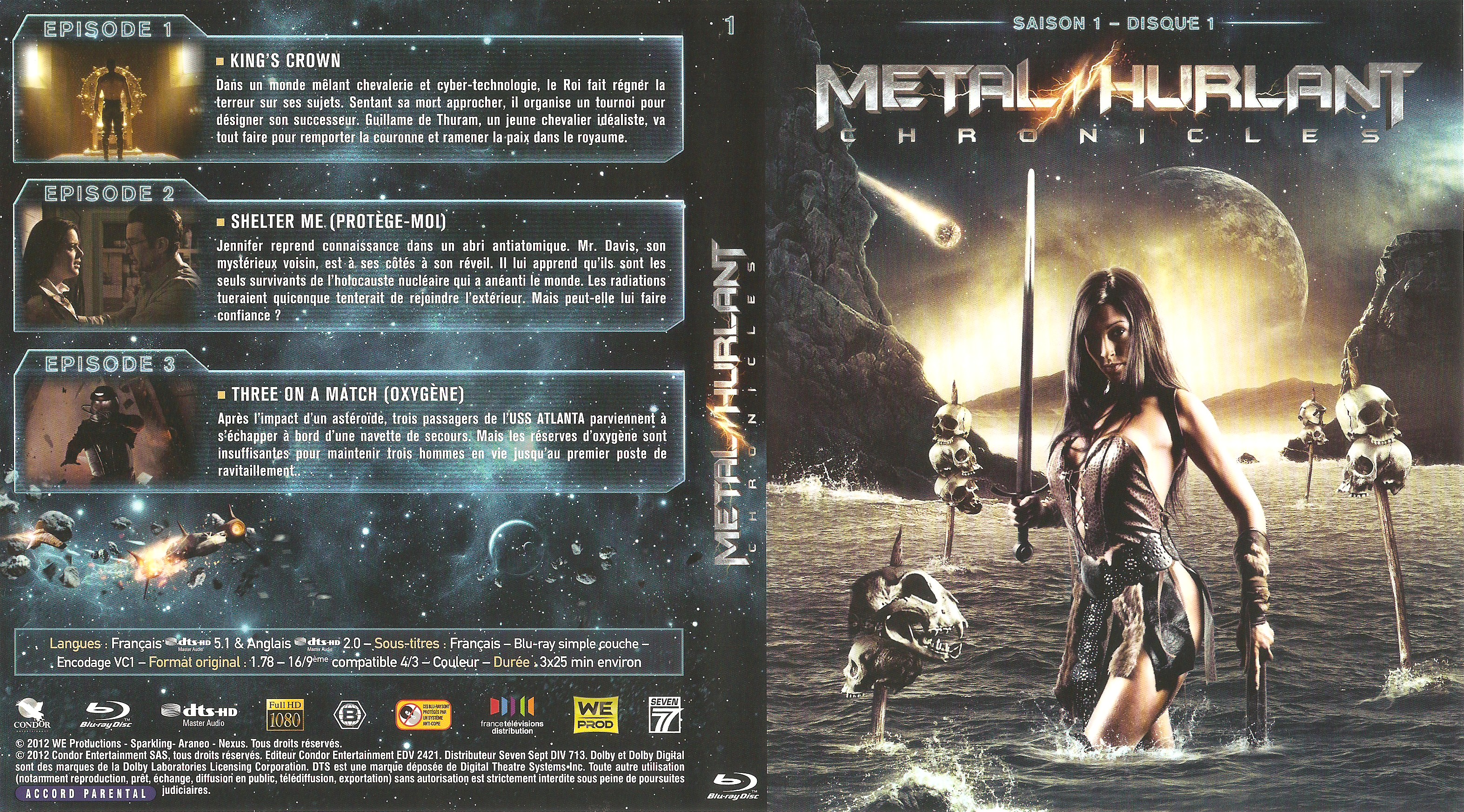 Jaquette DVD Metal Hurlant Chronicles Saison 1 Vol 1 (BLU-RAY)