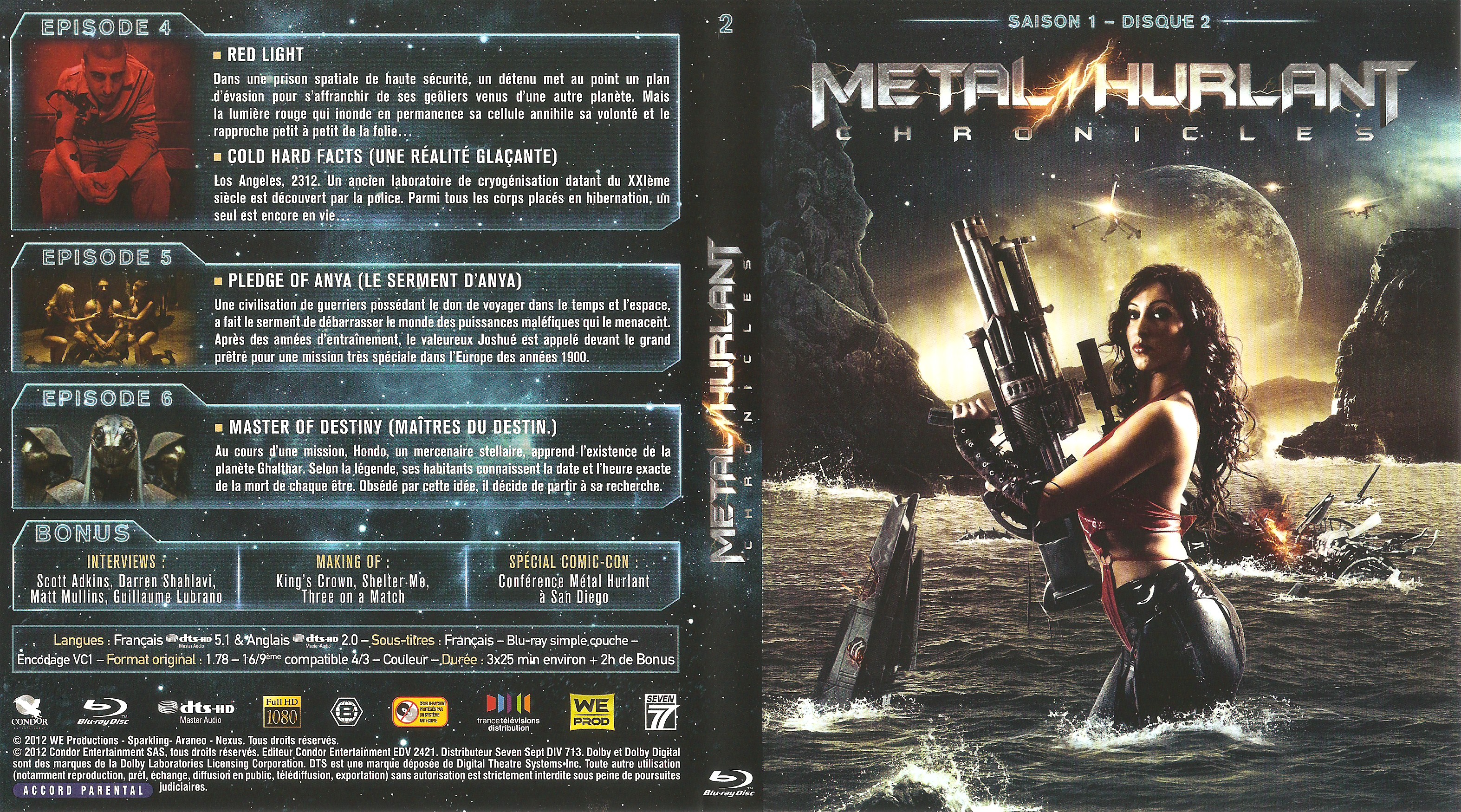 Jaquette DVD Metal Hurlant Chronicles Saison 1 Vol 2 (BLU-RAY)