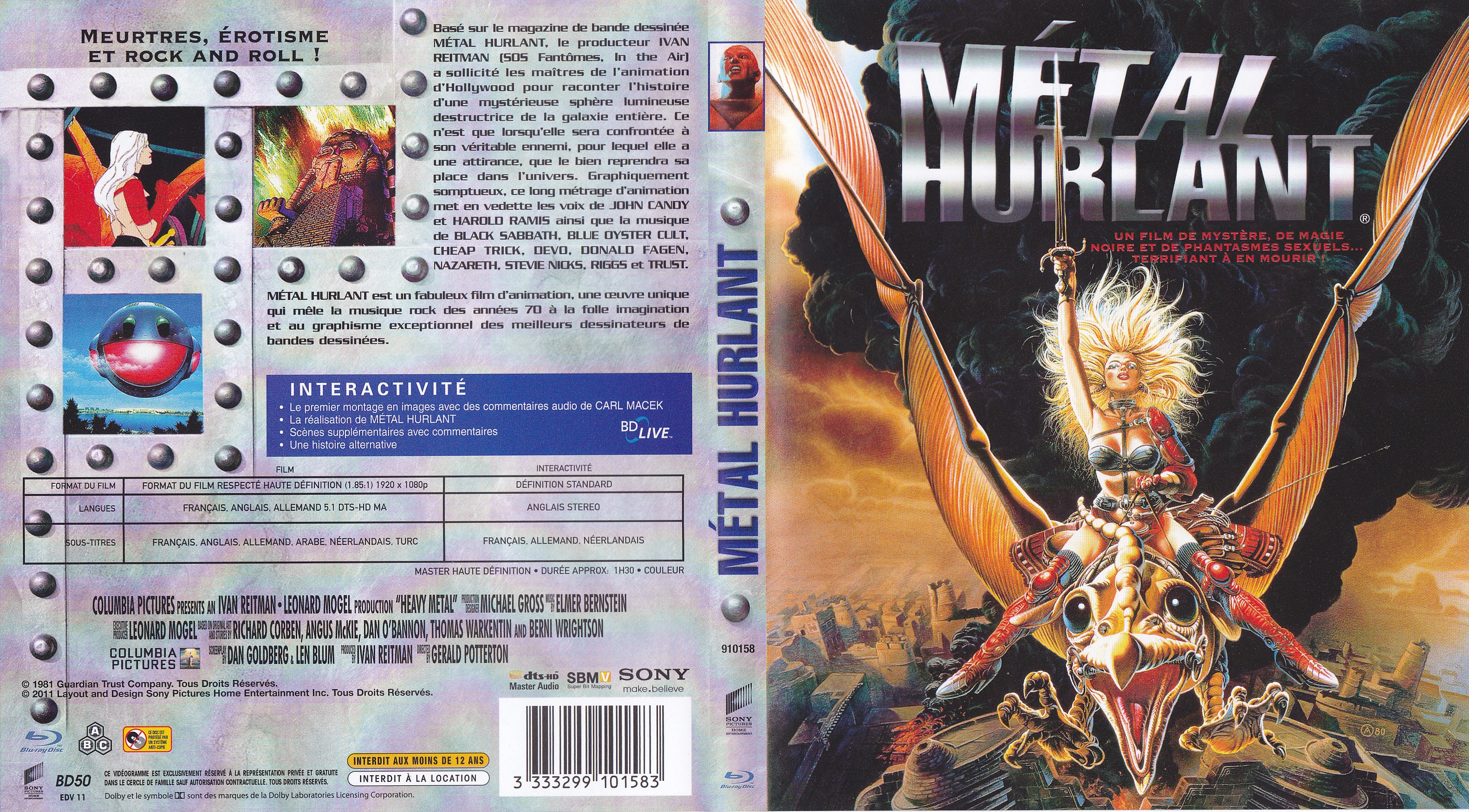 Jaquette DVD Metal hurlant (BLU-RAY)